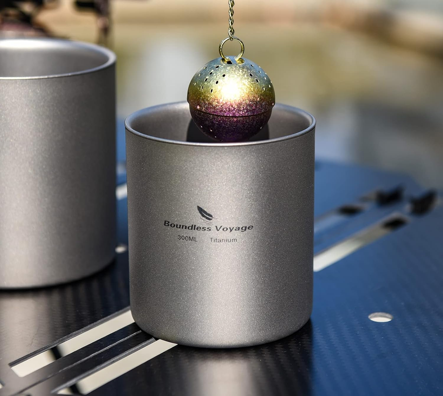 Boundless Voyage Double Walled Titanium Cup Insulated Outdoor Camping Mug Tableware 120Ml 180Ml 300Ml (Ti15152B (120Ml)) image number 1