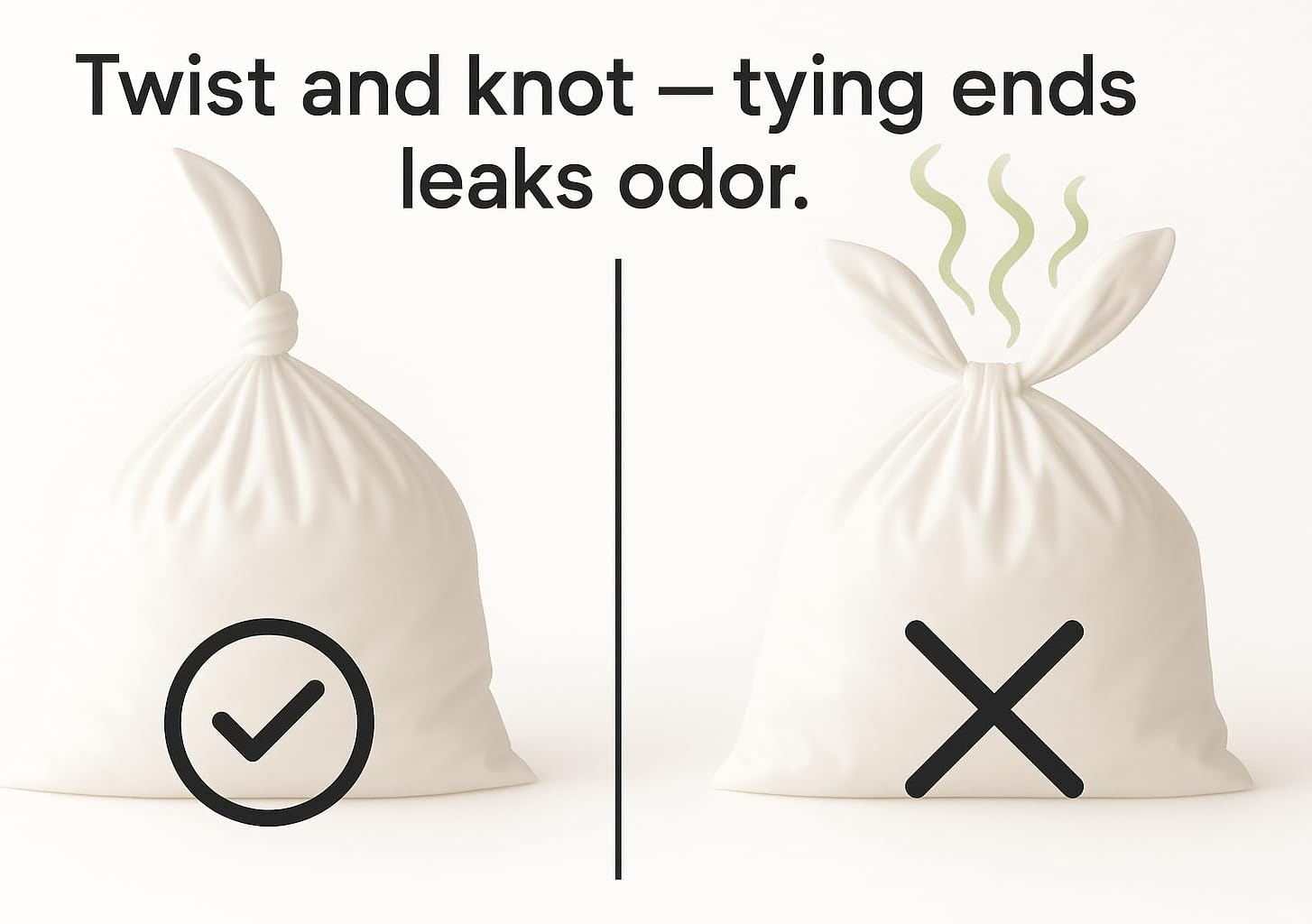 BOS Amazing Odor Sealing Baby Diaper Disposal Bags - Durable and Unscented [Size: M, Color: Pink] (90 Count, Pack of 2) (180 Bags) image number 1