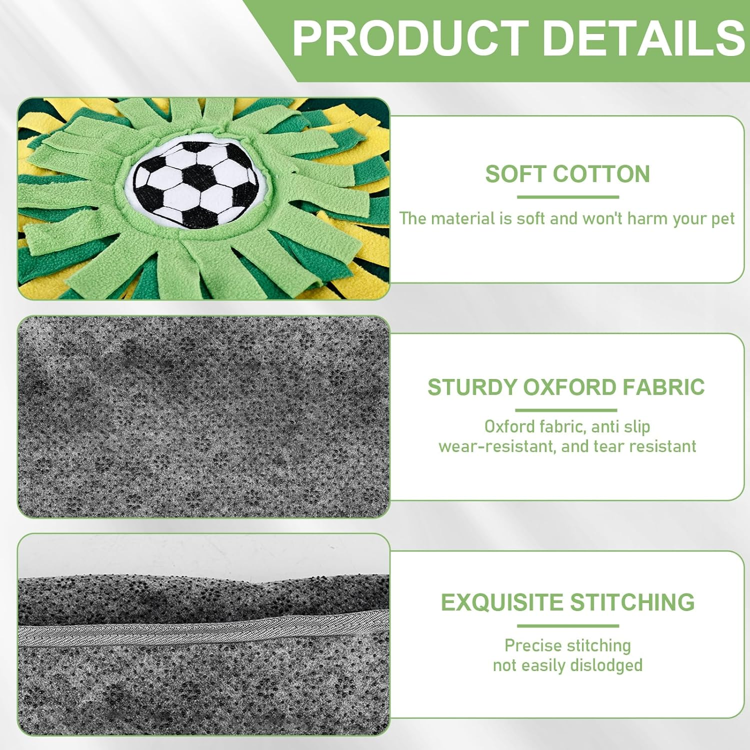 Molbory Sniffing Rug for Dogs, Large, Sniffing Mat for Dogs, Intelligence Toy, Sniffing Blanket, Non-Slip Pet Sniffing Rug, Intelligence Toy for Dogs, Cats, 73 X 50 Cm image number 1