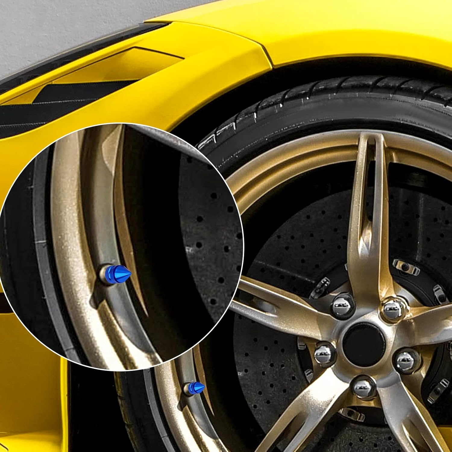 TOYMIS 4Pcs Tire Valve Caps, Aluminum Alloy Valve Stem Caps Heavy Duty Valve Stem Caps Valve Stem Covers Air-Proof Tire Caps for Cars SUV Trucks Motorcycles Bicycles (Blue) image number 4