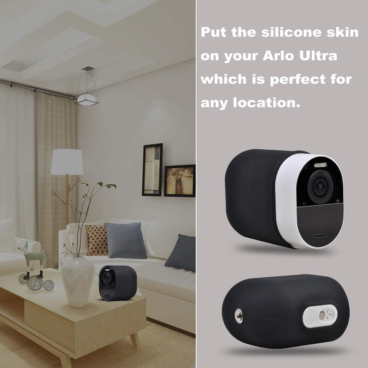 Powertrust 4Pack Silicone Case for Arlo Ultra/Ultra 2 & Arlo Pro 3/Pro 4 Cameras, Protective Cover for Your Security Cameras Black, Weatherproof Silicone Skins image number 1