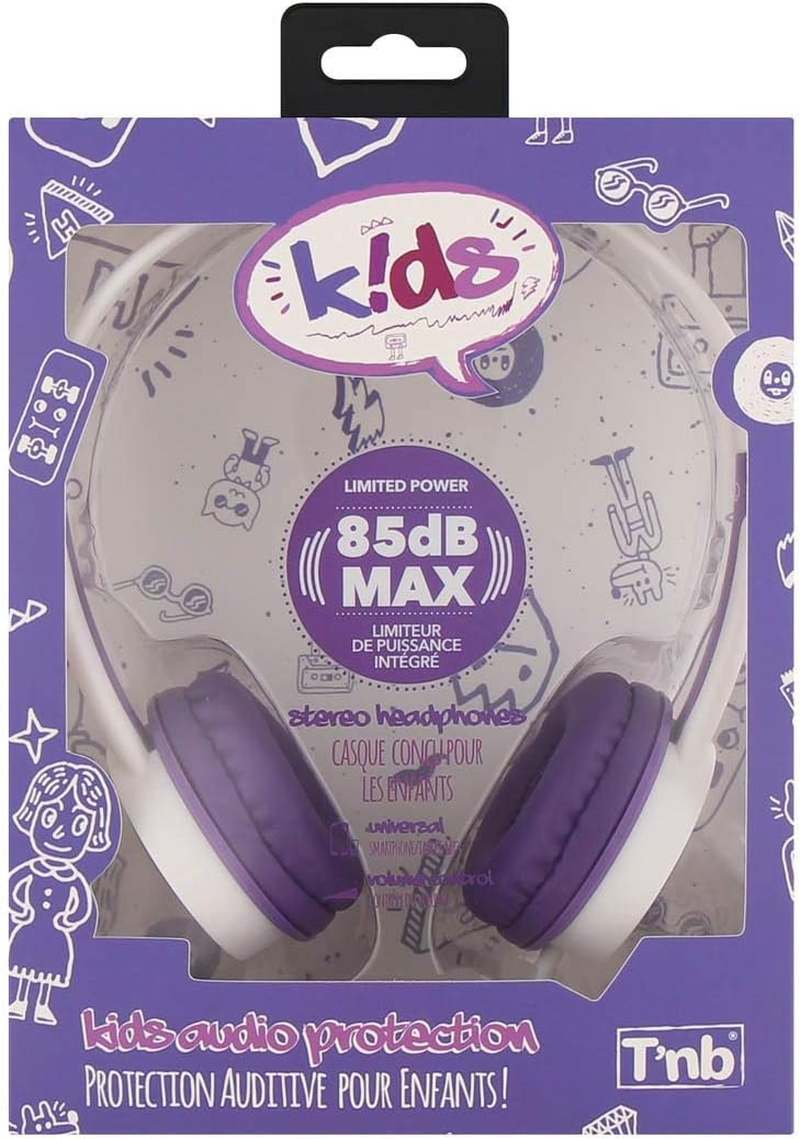 T'Nb CSKID2GIRL Kids Stereo Headphones 85 DB White/Purple image number 1