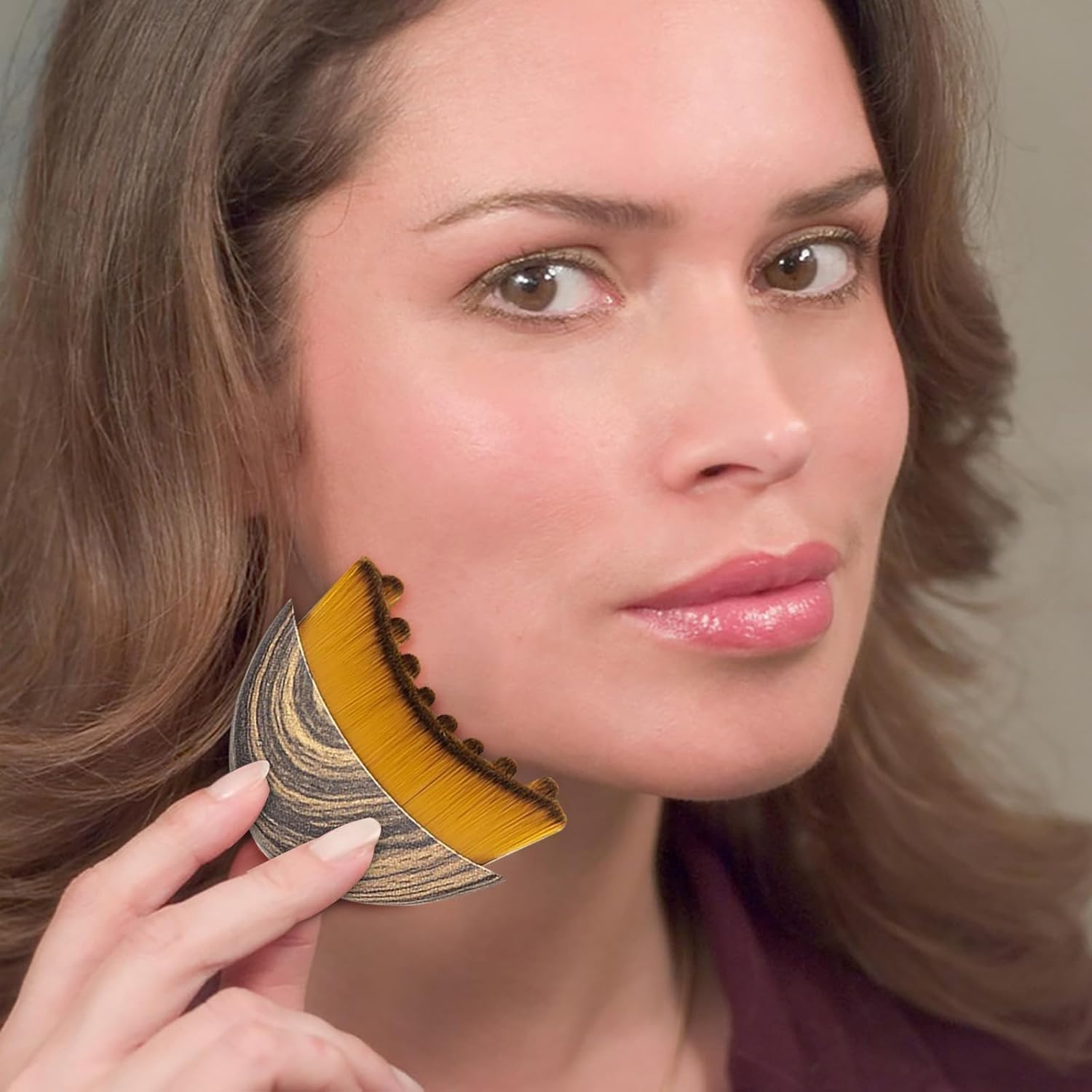 Lymphatic Contour Face Brush, Dry Face Brush for Lymphatic Drainage Massager -Anti-Puffiness, Lift, Chin & Jawline Sculpting (1PCS Soft Gua Sha Brush) image number 4