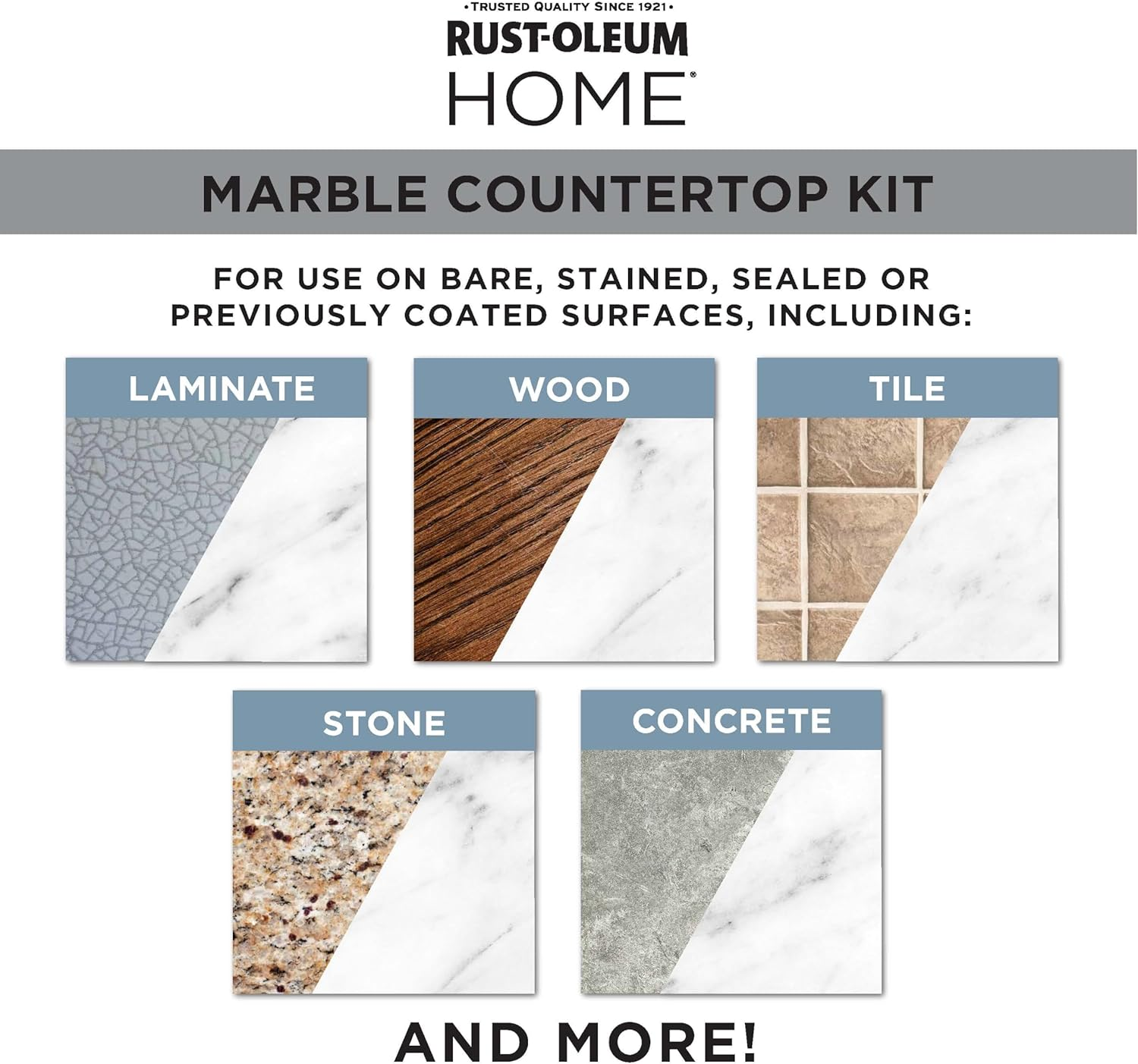 Rust-Oleum 384964 Home Marble Countertop Coating Kit, White image number 4