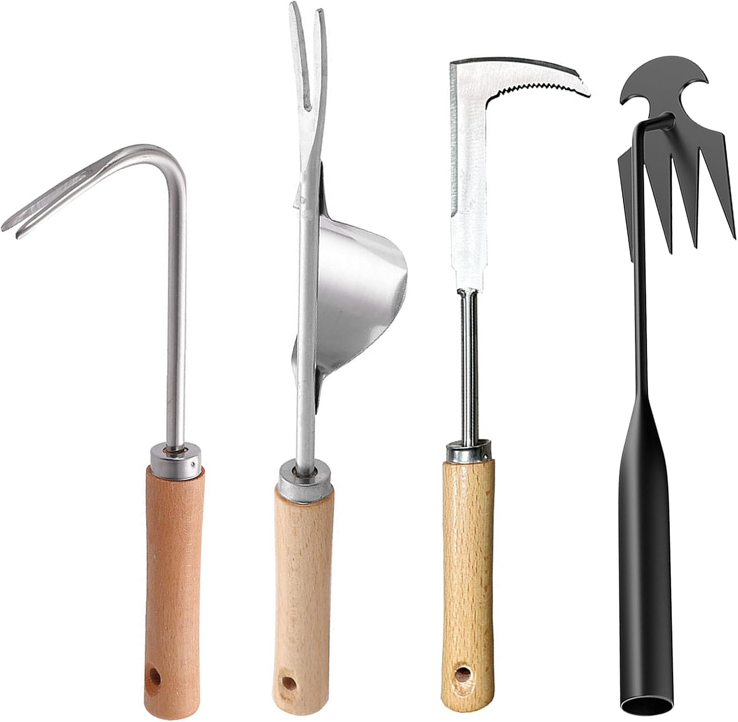 Lvpradior 4 Pack Weed Puller Tool, Stainless Steel Garden Hand Weeder, Effectively Pull Out Weeds & Their Roots, Manual Weeding Machine for Yard and Garden image number 5