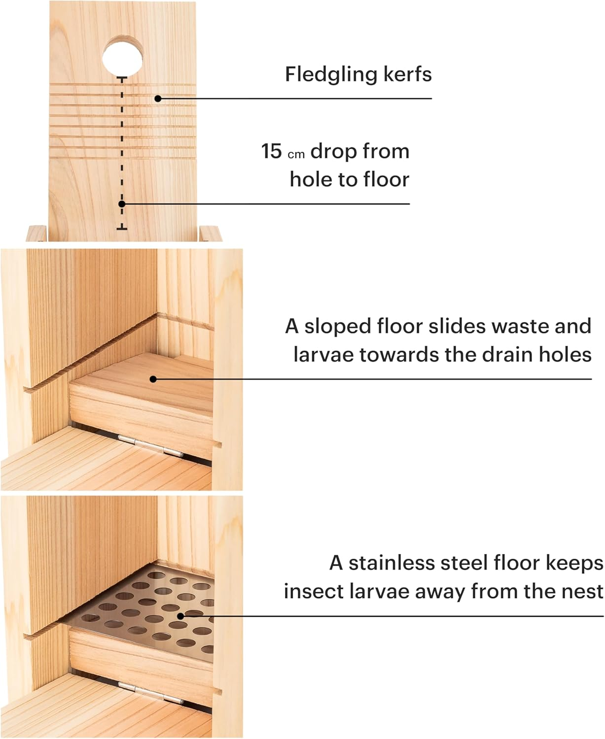 WHITEHORSE Premium Bird House - a Bird Box Built to Certification Specs - Nestbox for Various Australian Species - Weatherproof Bird Houses for Outdoors