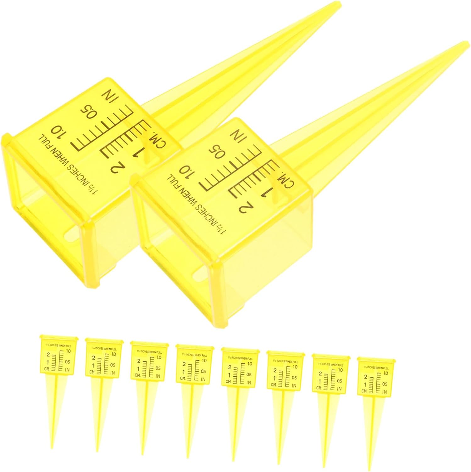 20Pcs Sprinkler Rain Gauge for Lawn Outdoor Water Measuring Tool with Wide Mouth Easy Install Water Gauge for Garden Irrigation Control Accurate Rainwater Measurement image number 2