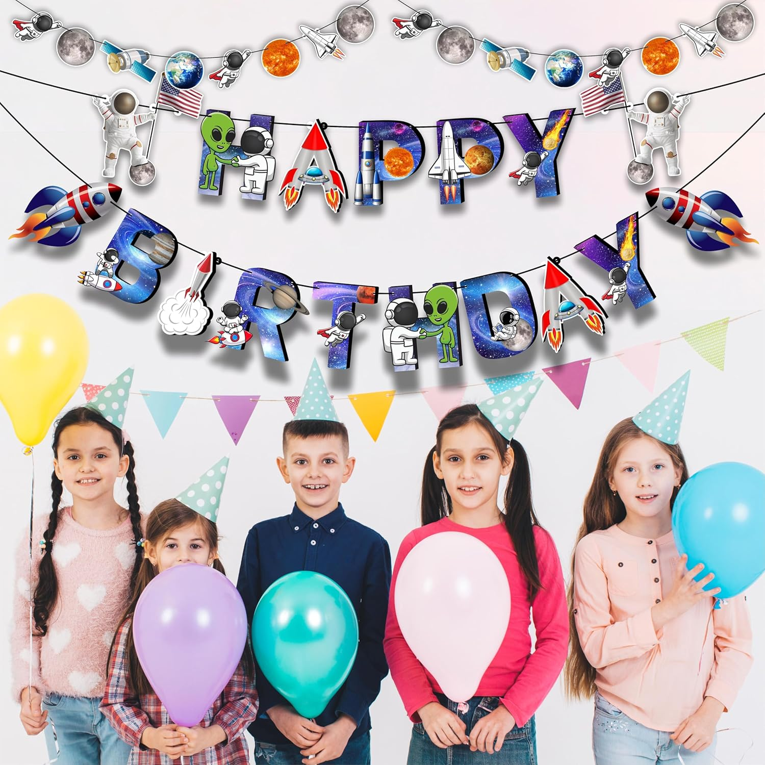 Space Astronaut-Theme Birthday Party Supplies Bring Adventure and Fun to Celebrations. Perfect for Kids&rsquo; Birthdays and Space-Themed Events. image number 2