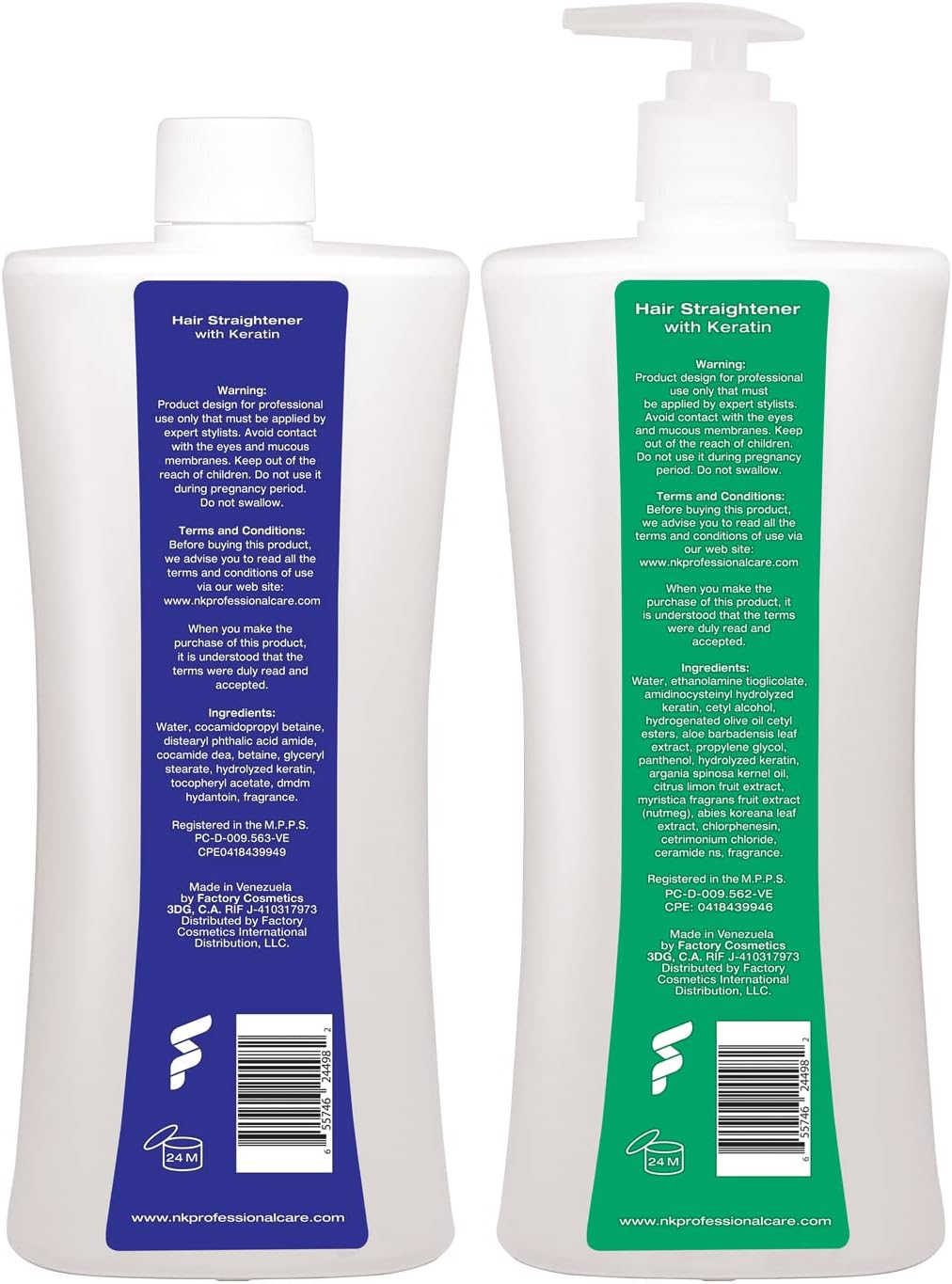 NK Professional Care Hair Straightener. Hair Straightening Treatment. Hair Surgery with Keratin That Acts in Just 40 Minutes. Step 1 and Step 2 Pack. 32Oz image number 4