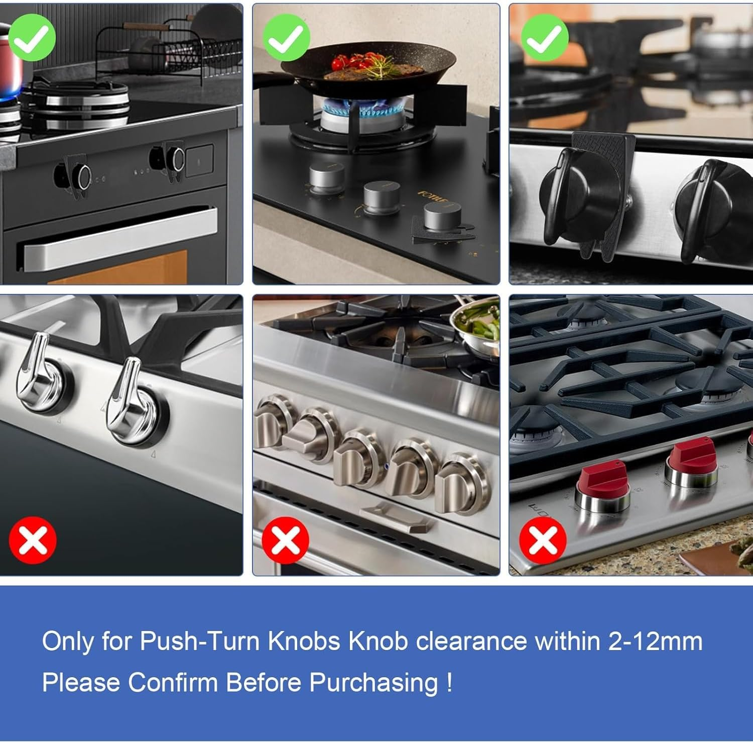 Gas Stove Knob Lock for Child Safety, 6Pcs Gas Stove Knob Lock Child Proofing Oven Knob Lock Kitchen Gas Stove Knob Lock,Gas Stove Knob Lock Baby Proof Oven Knob Safety Cover Child Proofing Stove Lock image number 1