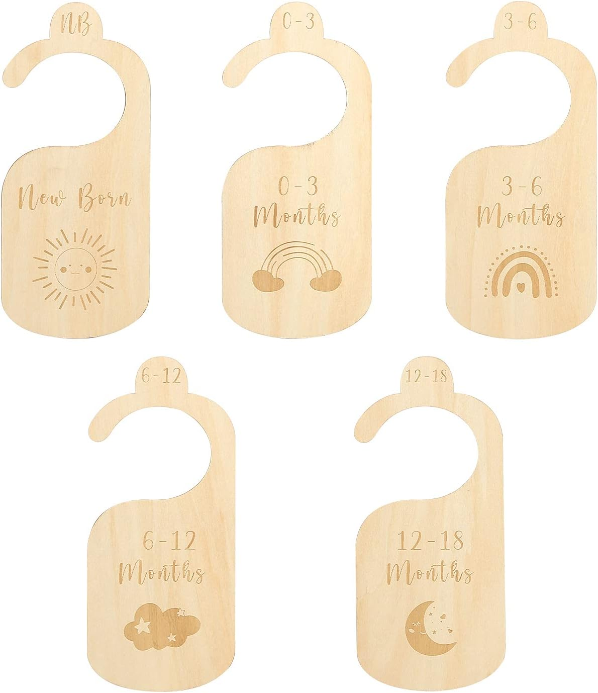 Promise Babe Milestone Numbers Props, Baby Wooden Milestone Cards Weekly Monthly Growth Milestone Signs Baby Announcement Props 8Pcs