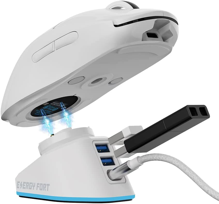 For Logitech G Pro Wireless Gaming Mouse Charging Dock RGB Compatible with Logitech PRO X Superlight 2 DEX(2024), G PRO X Superlight 2(2023), G502X Lightspeed, for Razer Wireless Mouse