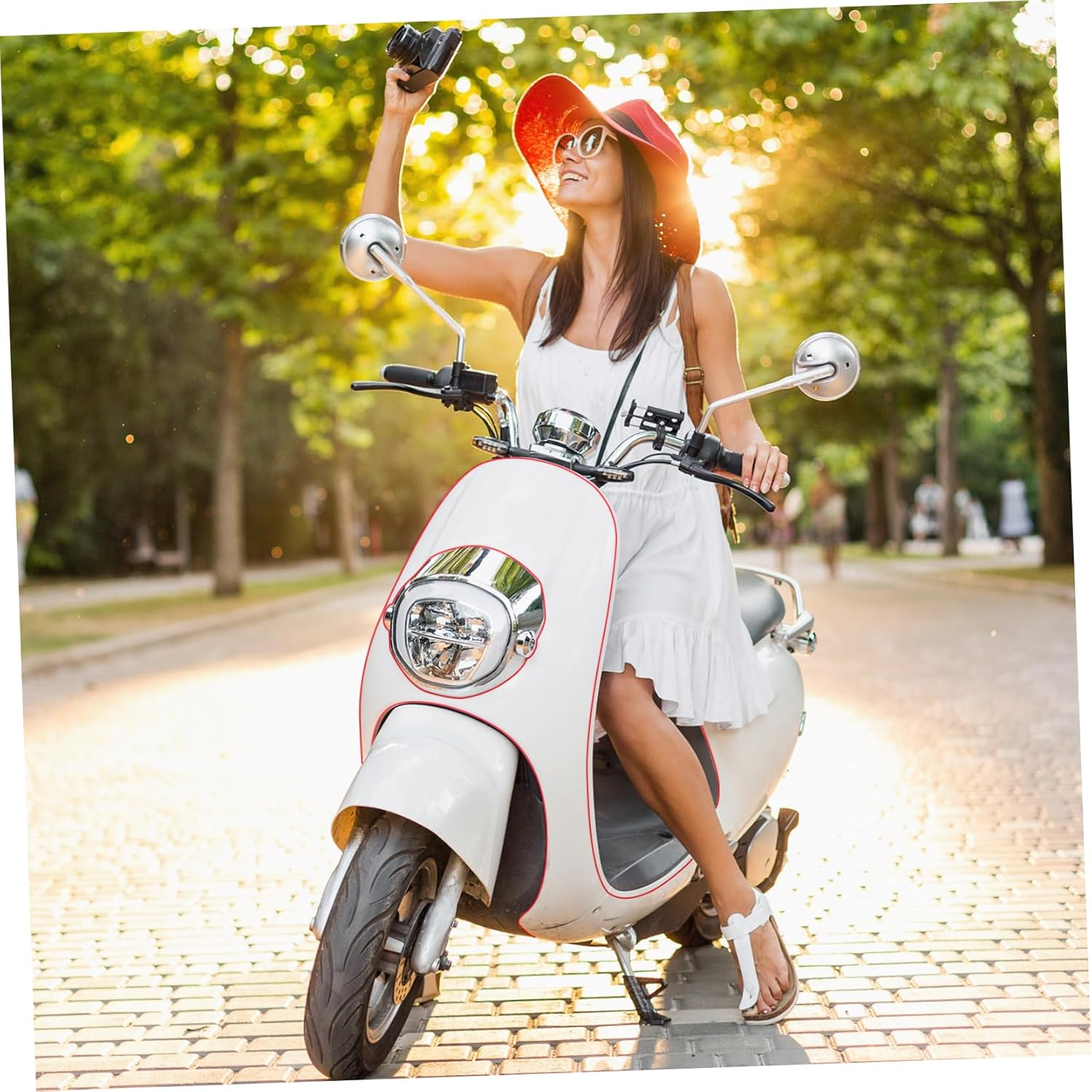 Red 6Mm X 33M Polyester Car Decorative Strip Adhesive Tape for Automotive Masking and Crafting, Sturdy Pinstriping Tape Suitable for Cars, Motorcycles, and Boats image number 2