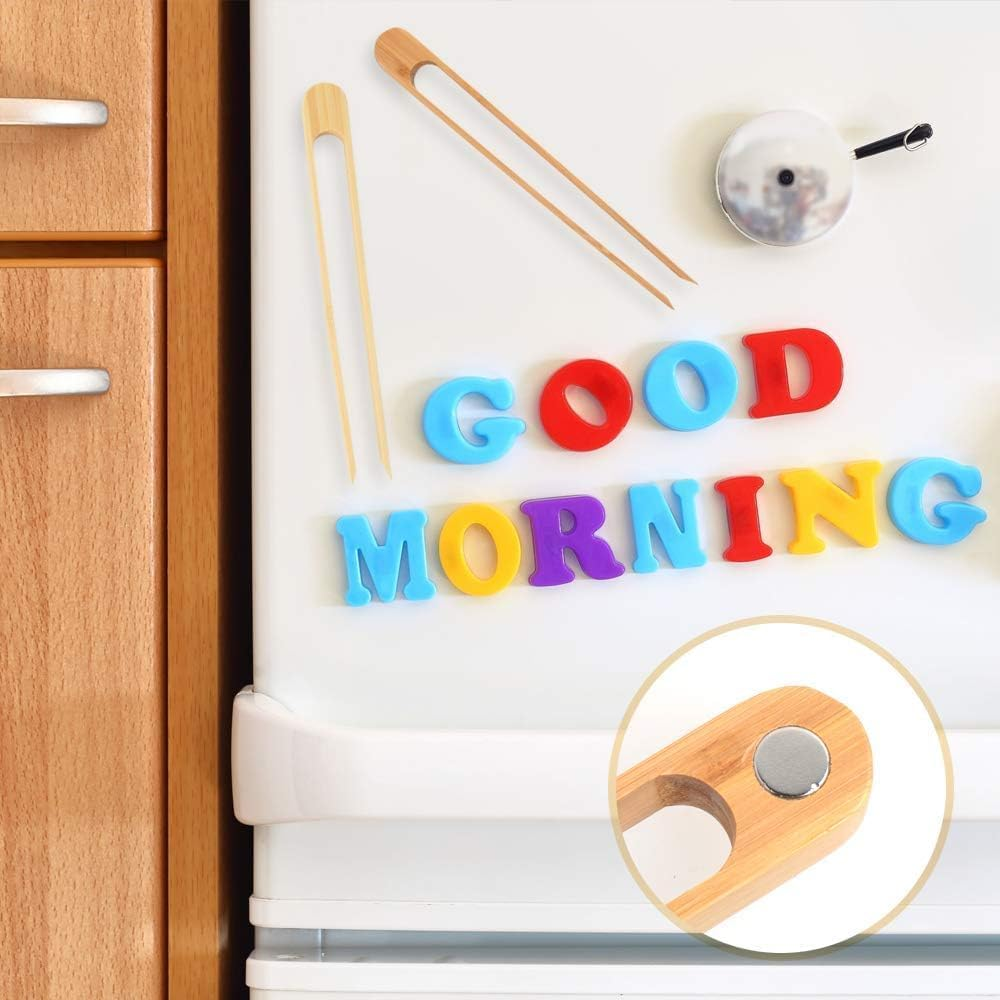 2 Pcs Wooden Tongs Bamboo Toast Tongs Long Natural Wooden Toaster Tongs Wood Cooking Pickles, Cheese, Bacon, and Muffins for Kitchen Salad, Bacon, Pickles, Pasta, Grilling, Toast, Bread, Fruits image number 1