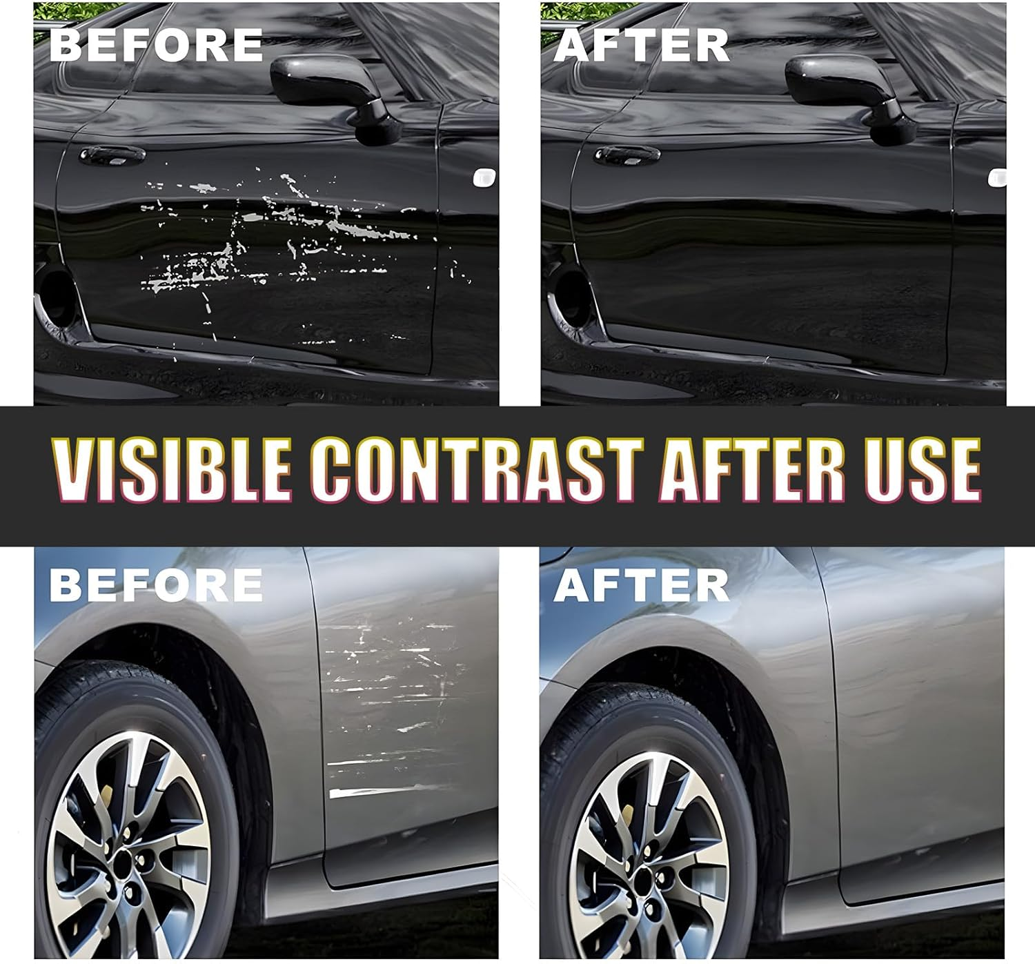 Black Touch up Paint Pen 2 Pack, Car Scratch Remover for Automotive Vehicles, Waterproof Paint Repair Kit for Cars Bikes Motorcycles, 11.5 Cm image number 4