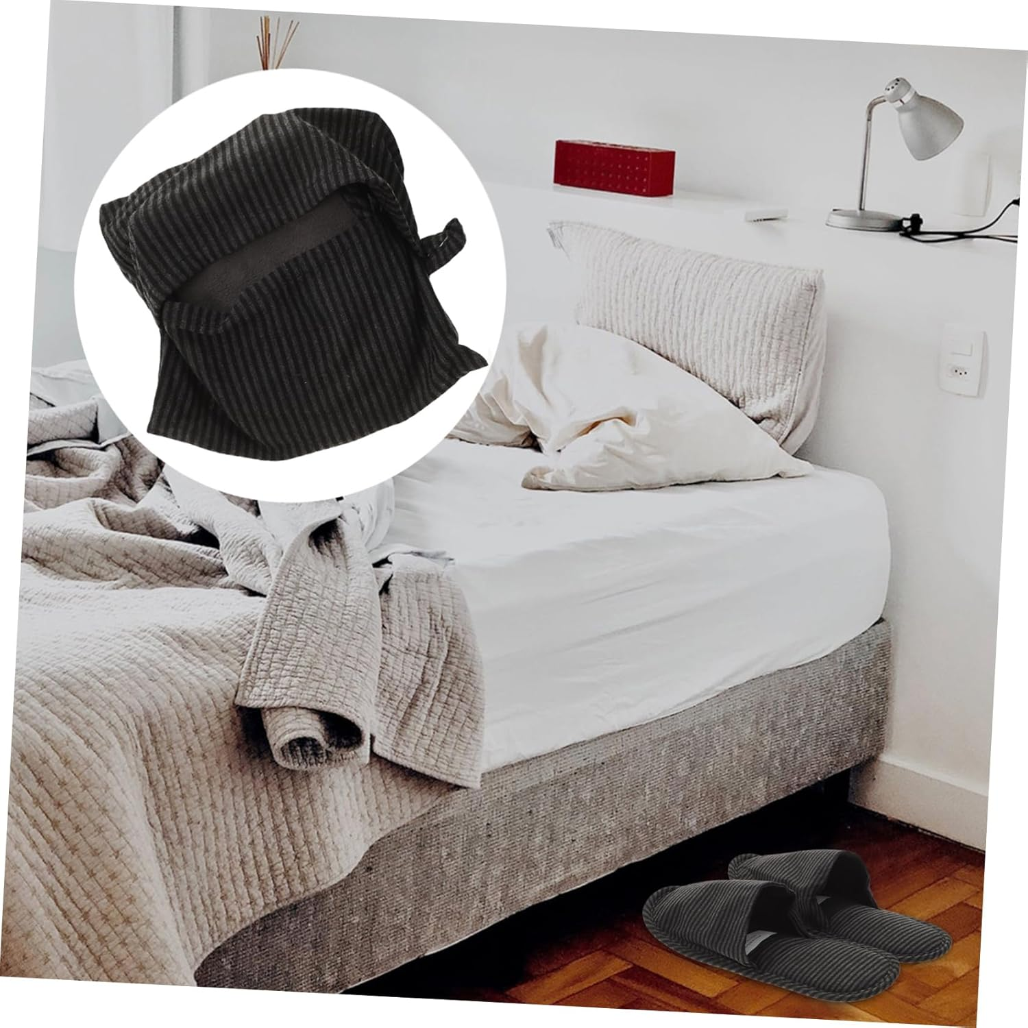 Outanaya Foldable Cotton Travel Slippers Lightweight Portable Indoor Soft Sole with Storage Bag for Men Women Comfortable Hotel Spa Home Use Random Color image number 5