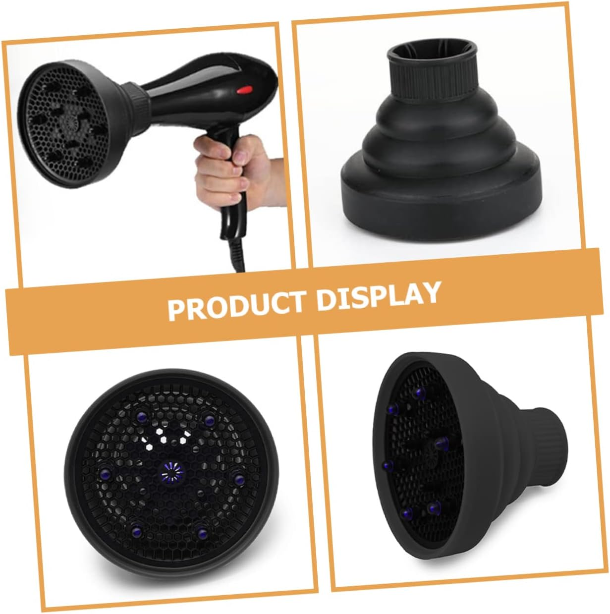 FOMIYES 3Pcs Silicone Hair Dryer Diffuser Cover Portable Hair Dryer Diffuser Attachment for Nozzle