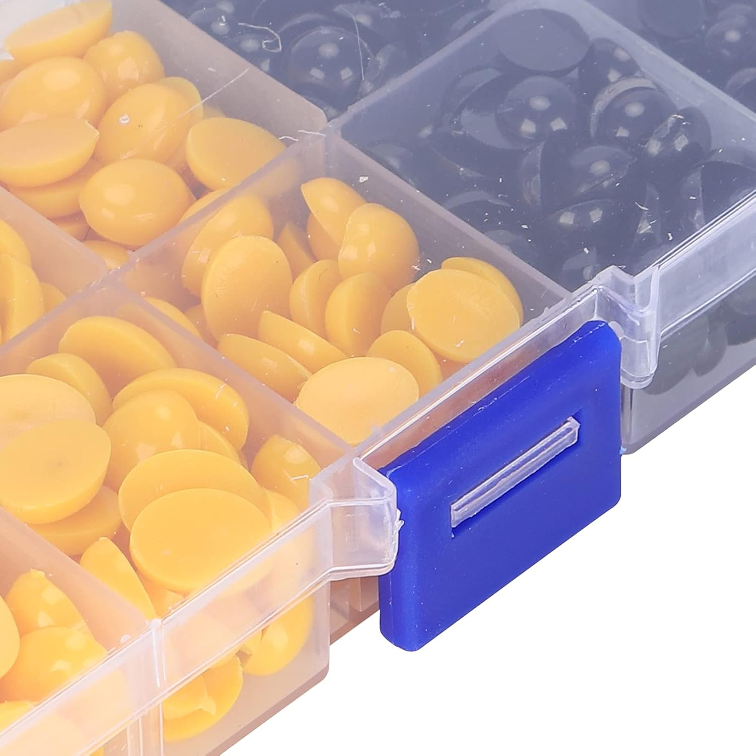 RIZGHWOY Teddy Bear Eyes Noses, Practical Convenient Toy Eyes Noses Wear-Resistant for Teddy Bears for Hand Puppets for Stuffed Animals for Puppet Crafts (580 Pieces per Box (Yellow)) image number 4