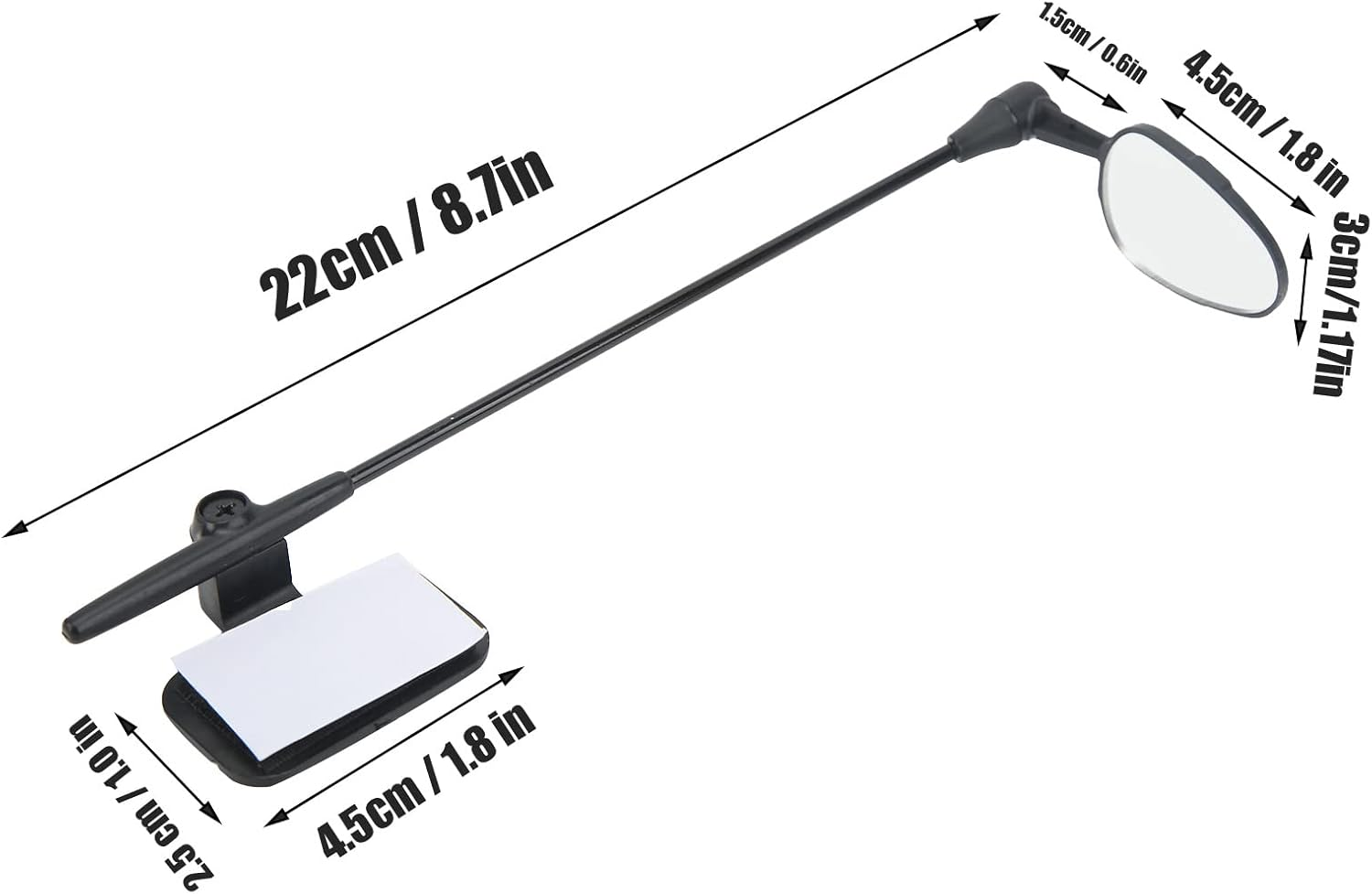 Bike Helmet Mirror, Aluminum Alloy Cycling Eyeglass Mirror Flat Mirror for Mountain Bike image number 4