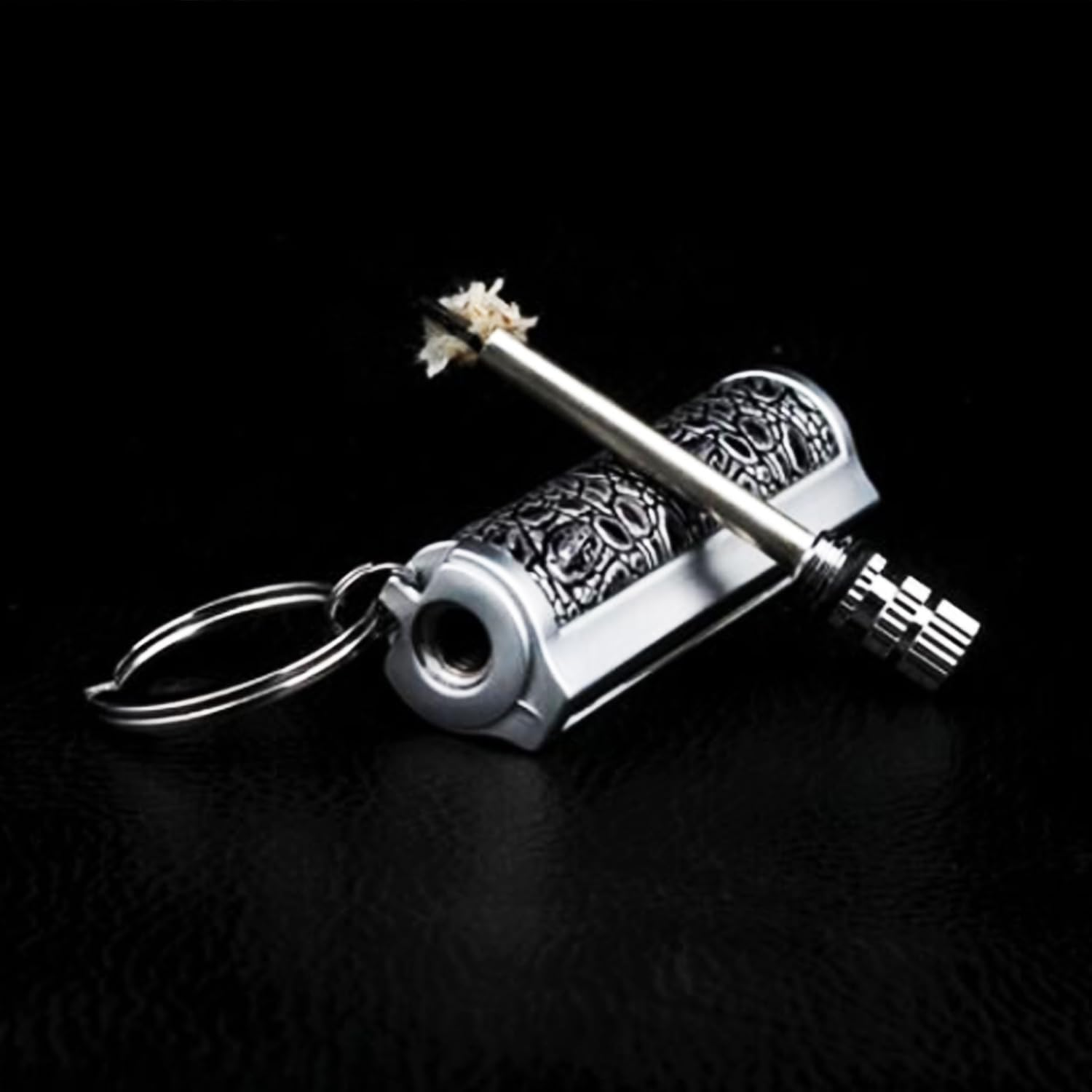 Fire Starter Lighter Waterproof Metal Keychain Camping Survival Fire Starter image number 3