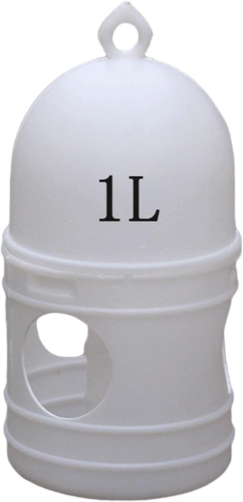 1L Pigeon Water Dispenser Bird Drinker Automatic Bird Water Feeder White, 16X12Cm