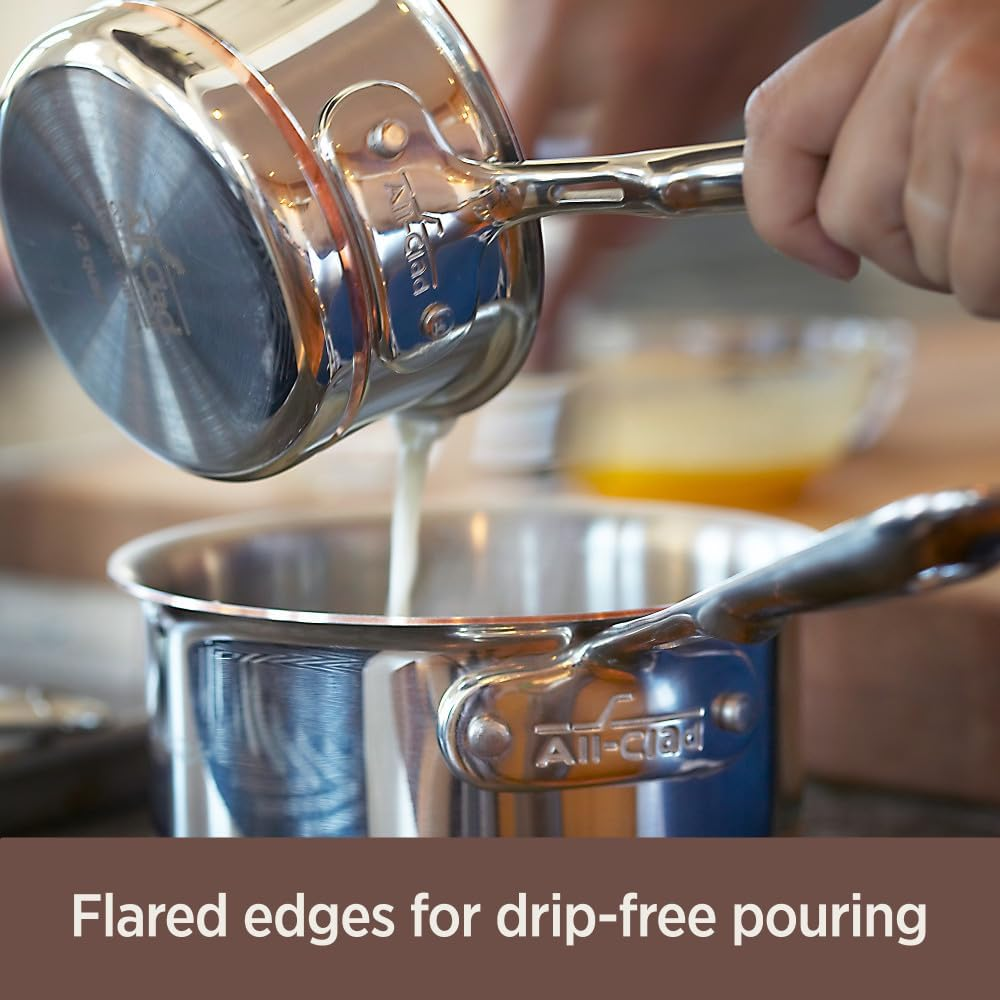 All-Clad 6203 SS Copper Core 5-Ply Bonded Dishwasher Safe Saucepan with Lid/Cookware, 3-Quart, Silver image number 4