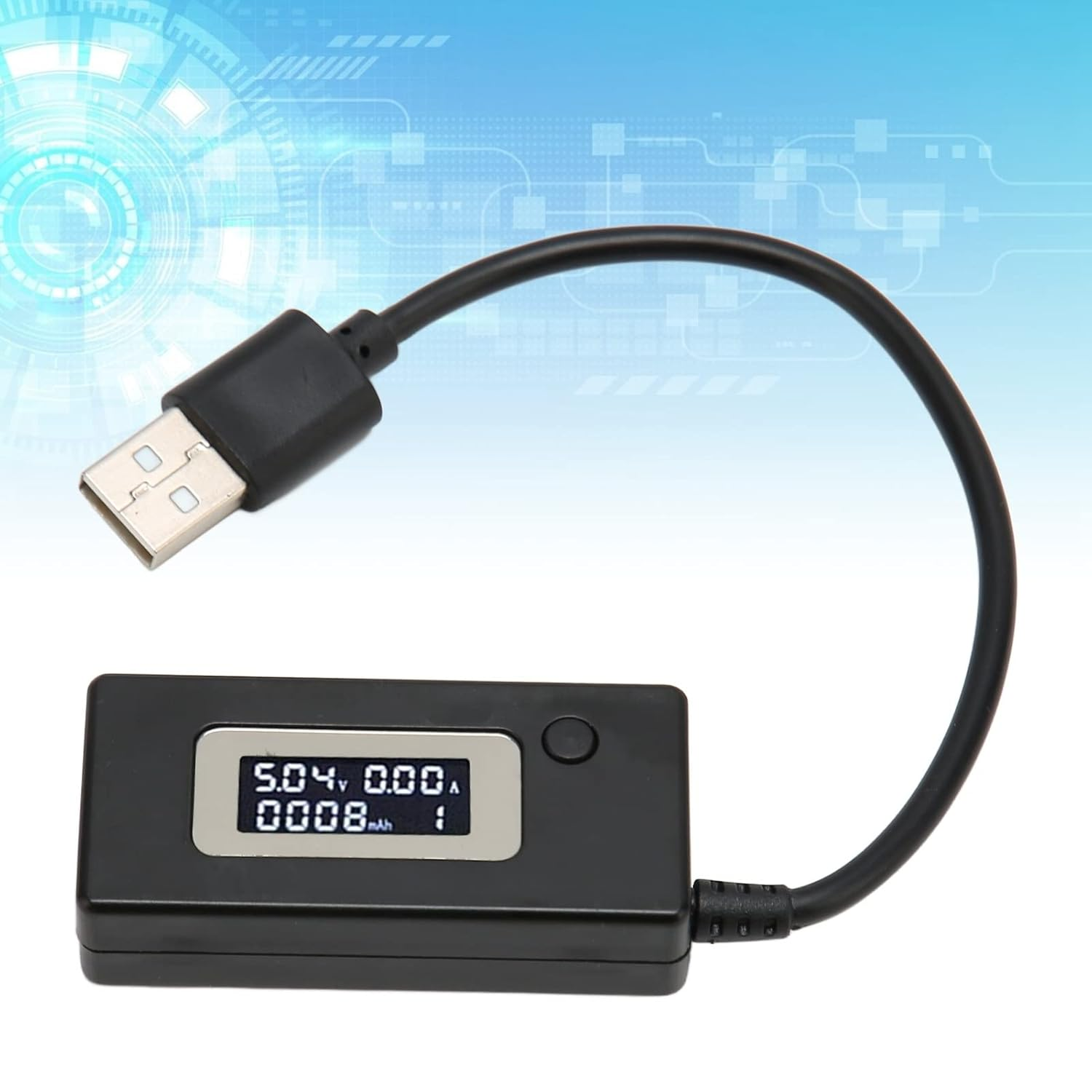 USB C Power Meter Test, 50Ma‑3500Ma Digital Multimeter Voltage Current Tester with LCD Display, USB Cable Charger Detector image number 3