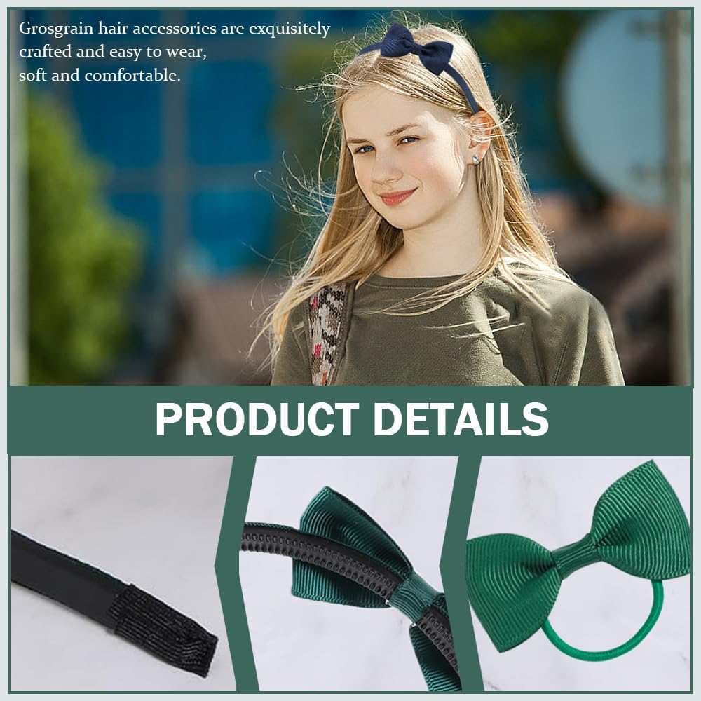 TRKETK Pack of 9 Bow Headband Hair Bands Multicoloured Women'S Hair Bands Cute Fashionable Thin Hair Band for Children Girls Hair Accessories Set for Women and Girls image number 1