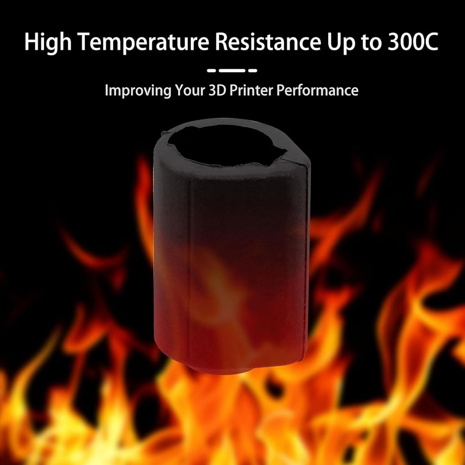 Cryfokt 5 Pcs 3D Printer Accessories Silicone Socks Heater Block Cover Fit for K2 Plus, Hi Combo, Hotend Part Insulate Protect Hot End Nozzle Print Head Silicone Cover image number 6