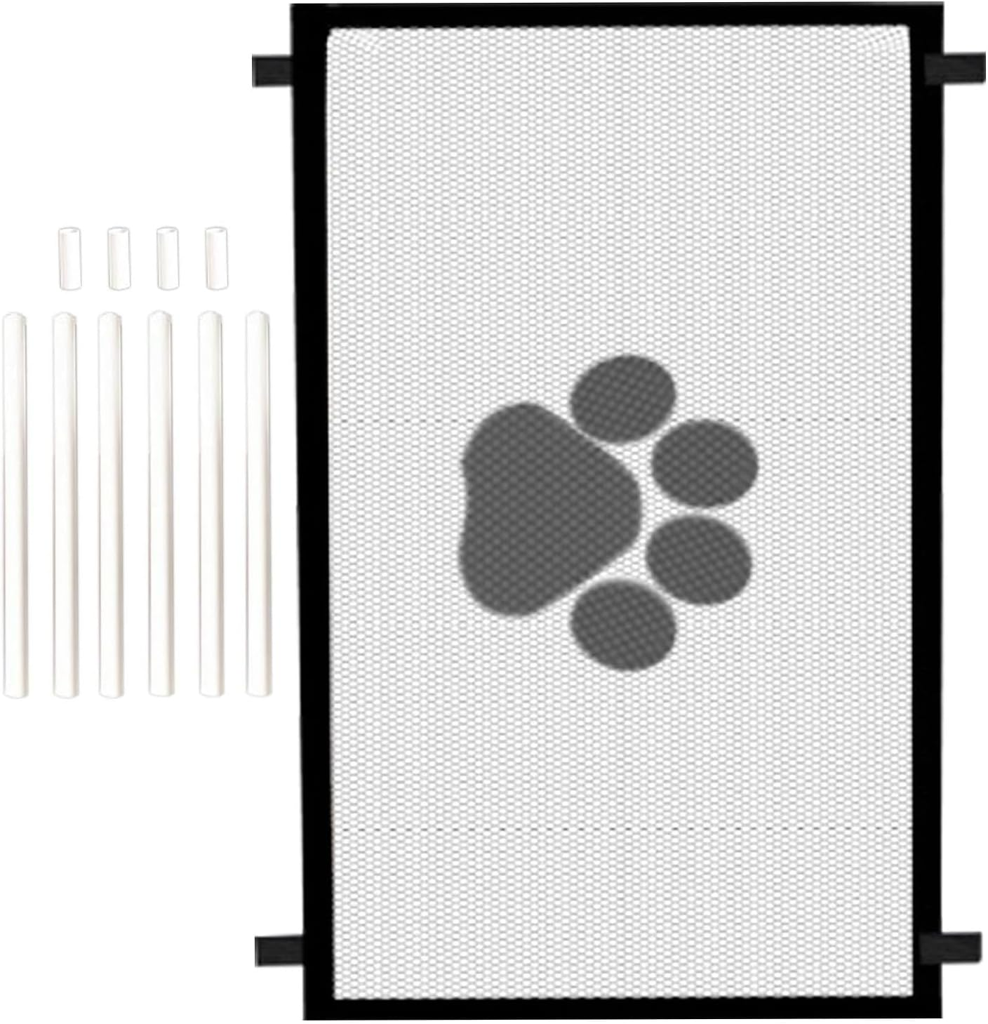 Yharnamite Mesh Dog Gate, Adjustable Indoor Barrier & Puppy Playpen Panel, Portable Folding Pet Safety Gate, Safety Fence for Stairs & Doorways(110 X 80Cm) image number 5