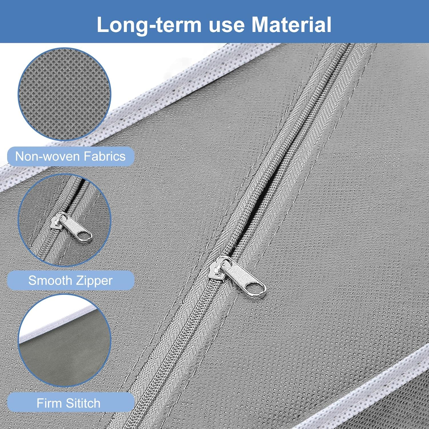 Doublecare 12 Pack Clothes Drawer Organizer, Foldable Drawer Organiser Clothes, Underwear Organiser for Clothes, Pants, Skirts, Socks, Underwears, Baby Clothing, Towel (Grey) image number 1