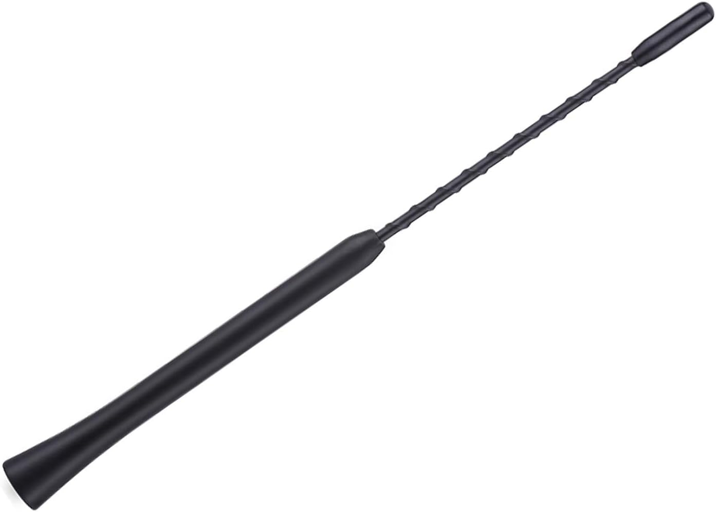 CHICIRIS Car Replacement Antenna, Black Rubber Universal 9 Inches Car Replacement anti Noise Beesting Aerial FM Radio Antenna with Screws for Car Owners image number 5