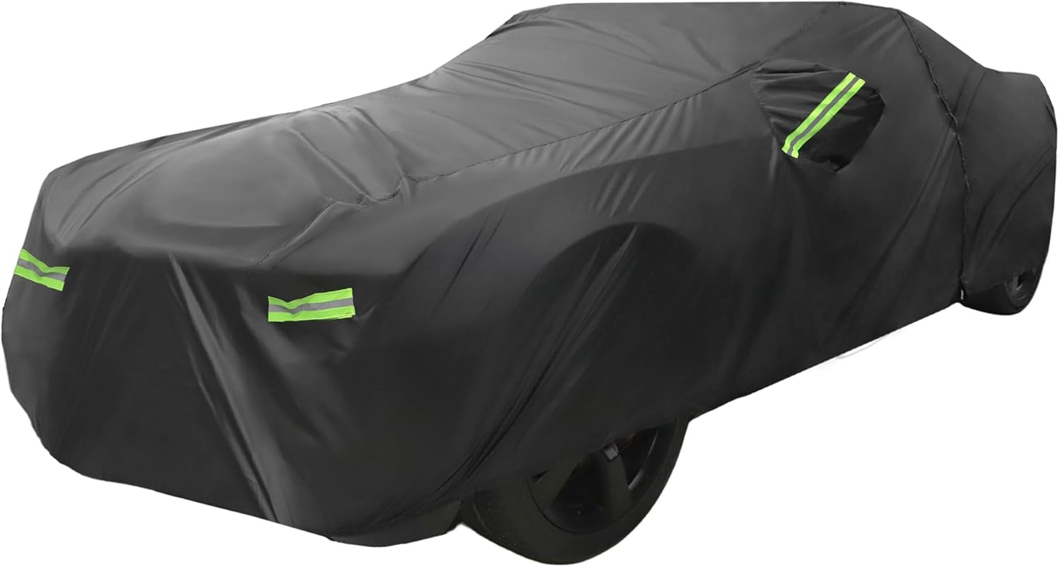 X AUTOHAUX Car Cover for Volkswagen New Beetle 1998-2019 Outdoor Full Car Cover All Weather Protection with Zipper Black