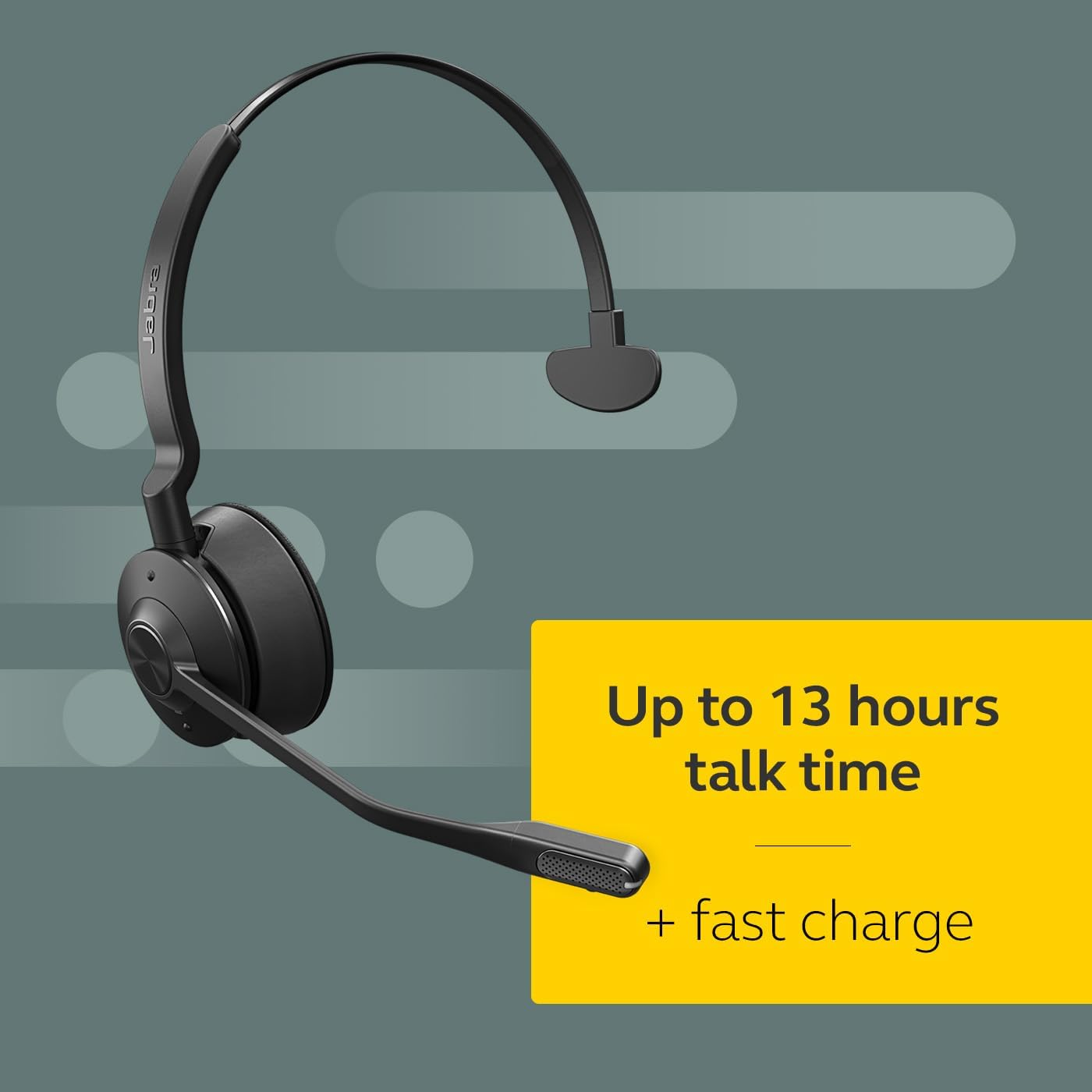 Jabra Engage 65 SE Wireless Mono Headset - Advanced Noise Cancelling Mic - DECT Security + Military Grade Encryp - 150M Range - on Ear Headphones - Clearvoice - Crystal Clear Calls - 13Hrs Talk Time