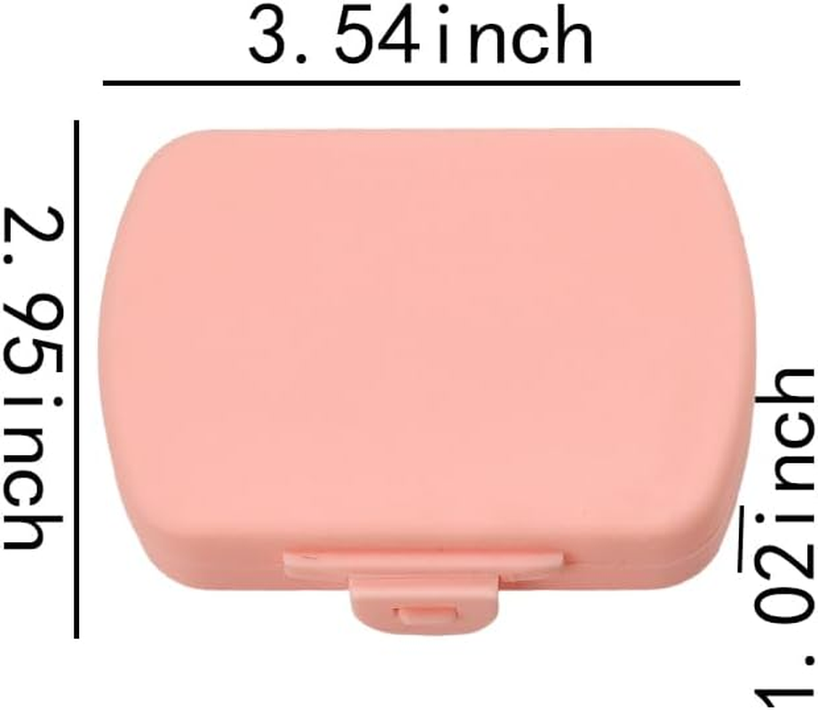 Travel Pill Organizer Day Pill Box Small Pill Case, Daily Pill Container 3 Times a Day Medicine Pill Organizer, Portable Day Pill Fish Oil Container, Pink and Blue image number 4