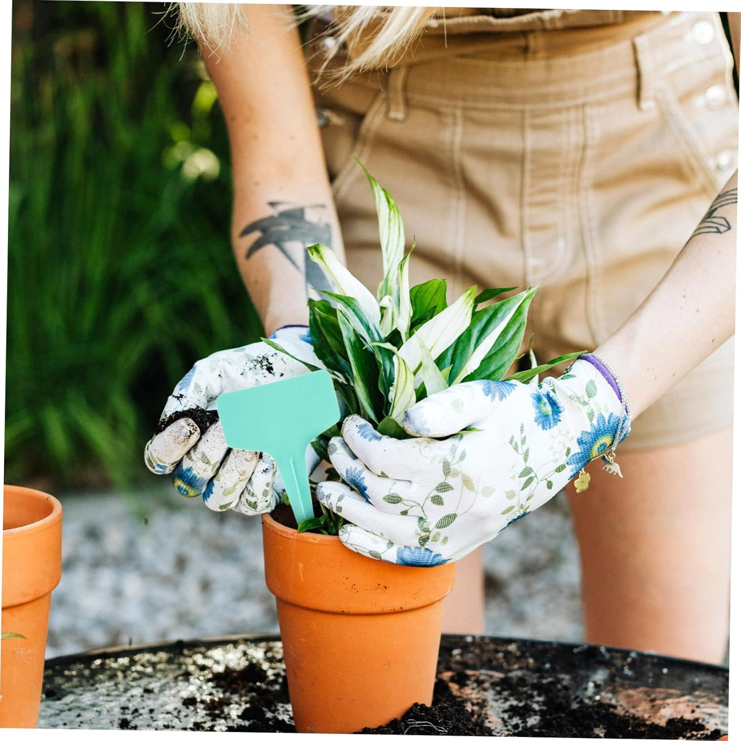 Operitacx 175Pcs Shaped Plastic Flower Ground Labels Flower Bed Insert Tag Labels for Gardening Supplies Plant Distinguish for Outdoor Plant