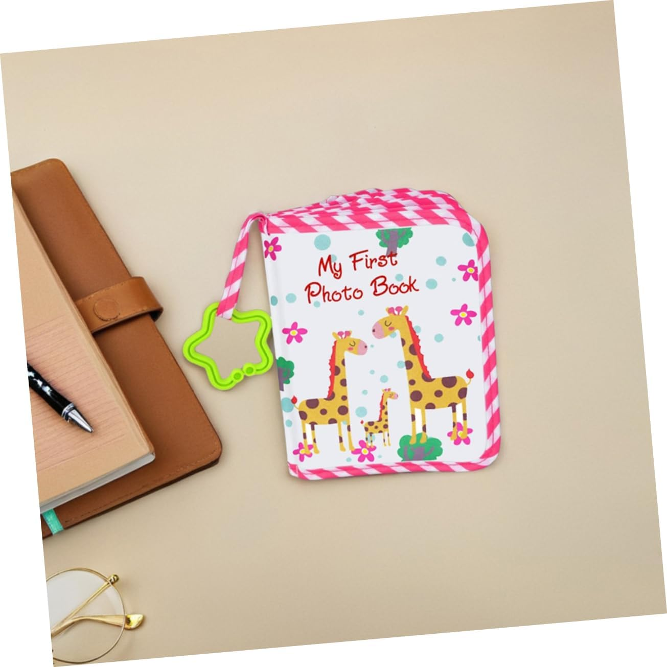 Kisangel 2Pcs Baby Photo Album: First Year Memory Album for Newborns Holds 17 4X6 Inch Photos - Soft Cloth Baby Memory Keepsake Toddler Picture Book image number 5