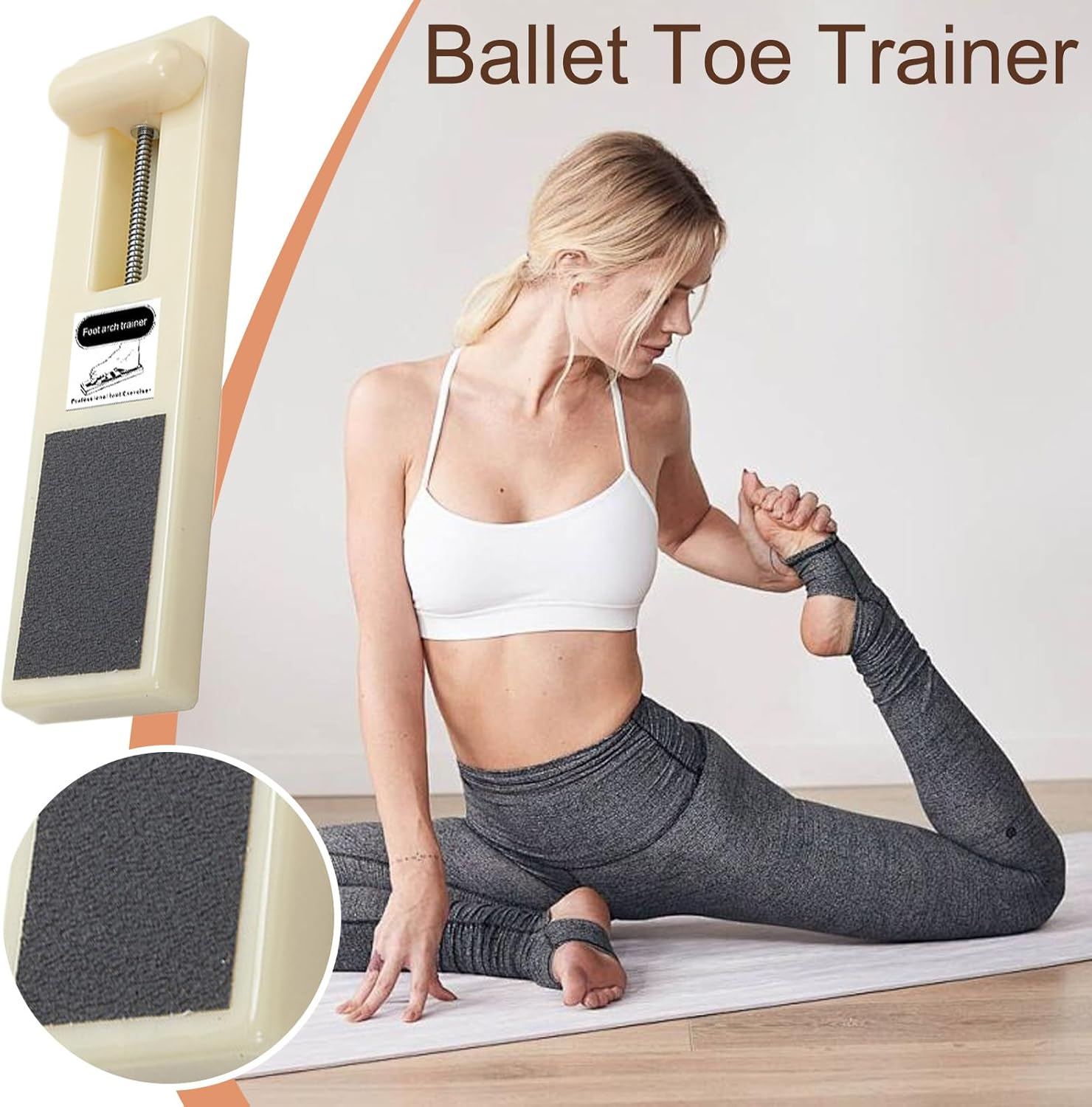 Dance Foot Stretcher - Ballet Arch Enhancer Training Tool | Foot Flexibility Strength Tool | Leg Conditioning Resistance Band, Pointe Toe Stretch Device, Ballet Dancer Tools, Stretching for Practice - Dark Blue image number 6