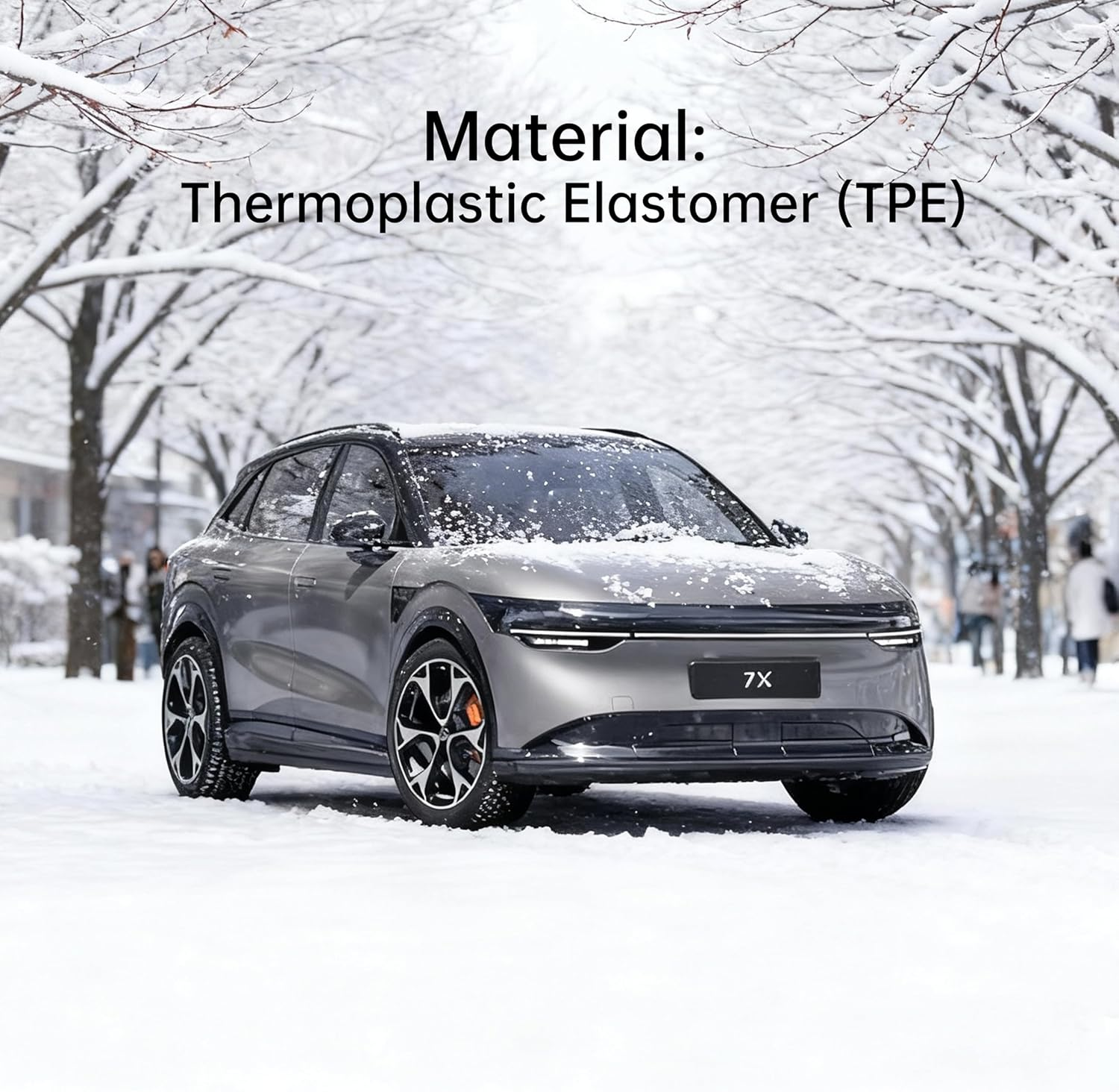 2025 Zeekr 7X Floor Mats Set of 4 - Custom Fit All Weather TPE Cargo Liner Cargo Trunk Accessories, Compatible with Zeekr RHD image number 4