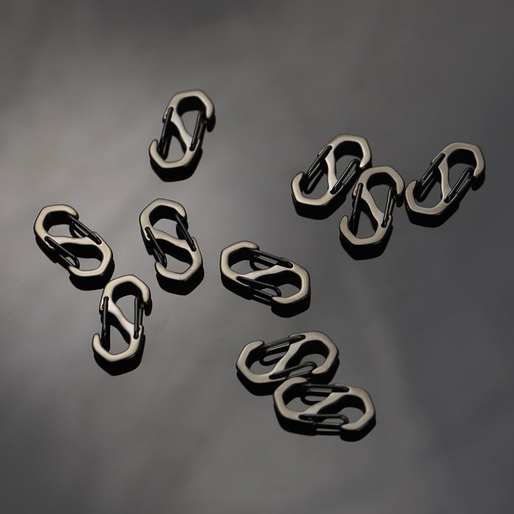 3Pcs Pinch Bails for Pendants Clasp Connectors Bails for Jewelry Necklace Clip Pendant Clasps (0.63In, Black) - Gold image number 4