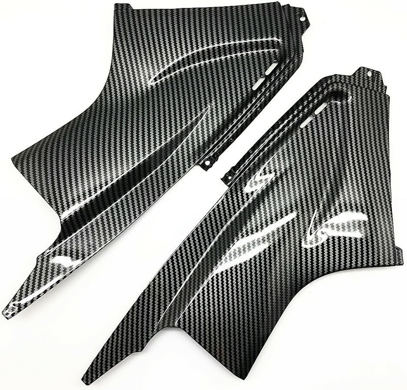 Motorbike Frame Fairings Fit for Yamaha YZF R6 2003-2005 Motorcycle Hydro Dipped Carbon Fiber Finish Side Air Duct Cover Fairing Insert Part Replacement Upgrade Accessories