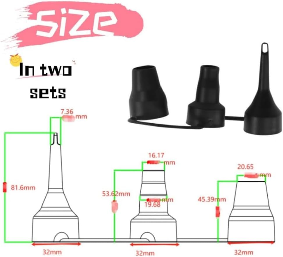 Goxfaca Electric Air Pump Rozzles, Portable Quick Fill Perfect Inflation Nozzles, Outdoor Camping Nozzles (2 Sets) image number 5