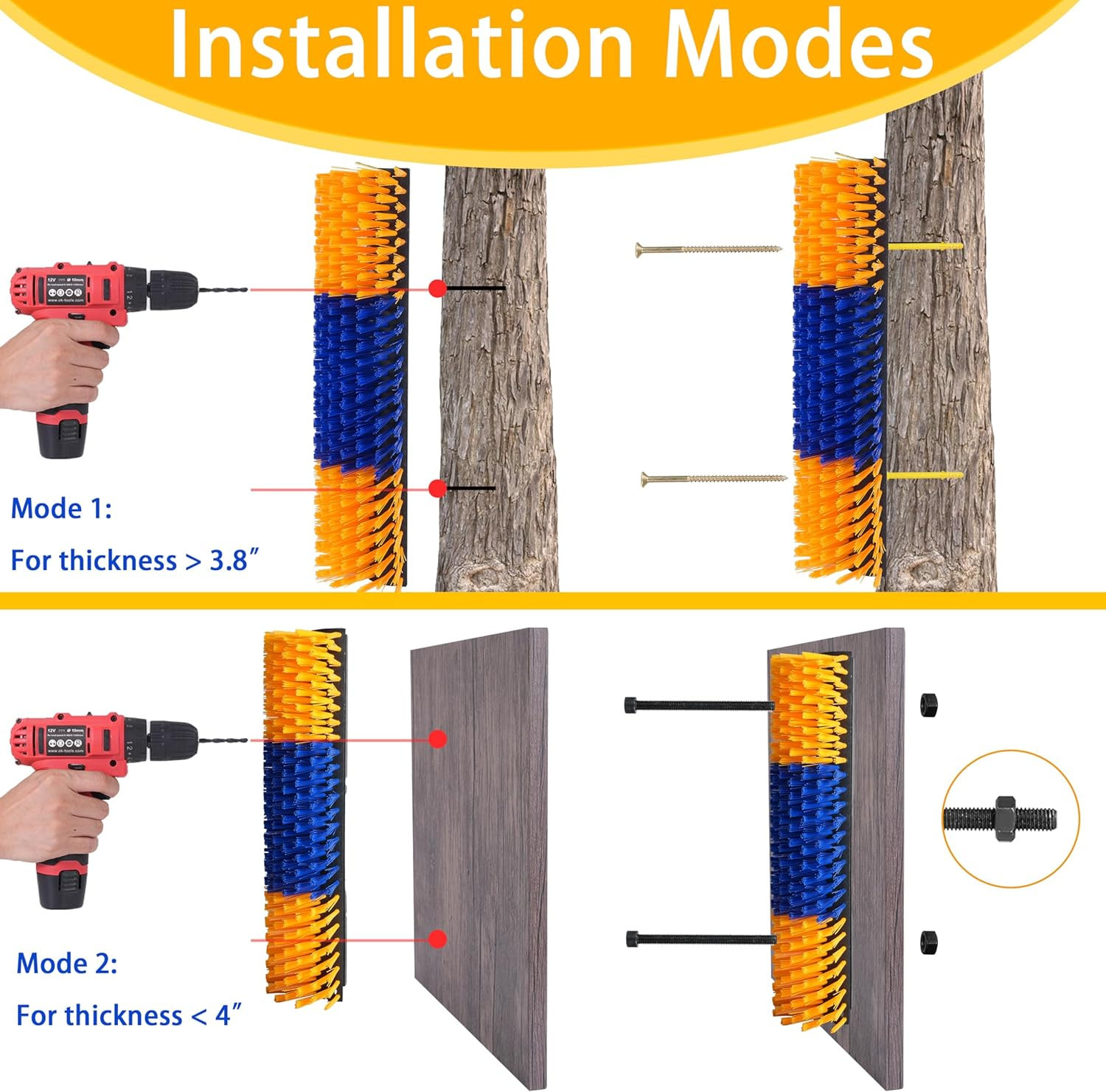 Livestock Scratch Brushes, Cow Brush, Cow Scratcher Full Massage Brushs Kit, Horse Brushes for Grooming, Goat Brush Relieve Itching on the Back of Livestock for Horse Cow Goat Cattle Pig Sheep image number 4