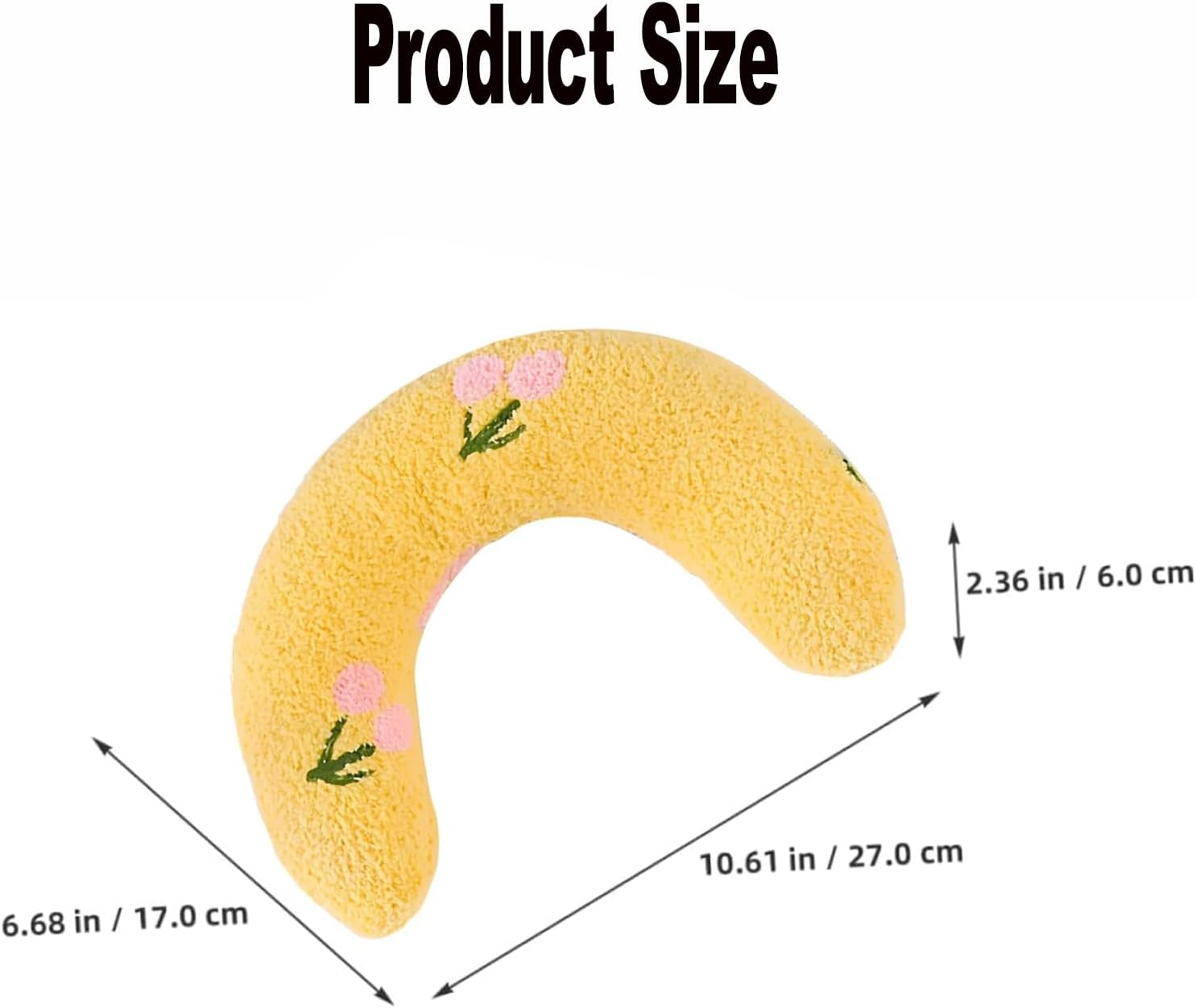 Cat Pillows for Indoor Cat and Small Dog Soft Fluffy Pet Calming Dog Pillows Half Donut Dog Cutated Calming Little for Cats and Dogs Pet Moon (Yellow) image number 3