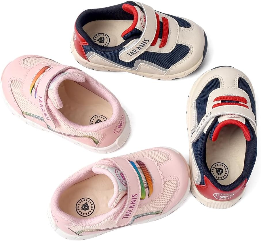 TARANIS Toddler Shoes Mesh Glitter Anti-Slip Soft Rubber Sole Boys Girls Lightweight Breathable Baby Walking Shoes image number 3