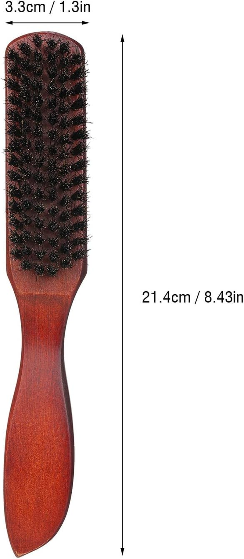 Tignapoo Hair Brush with Dense Bristles Hair Brushes for Women Beard Brushes for Men Massage Brush Wooden Handle for Thin Natural Soft Fine Hair image number 1