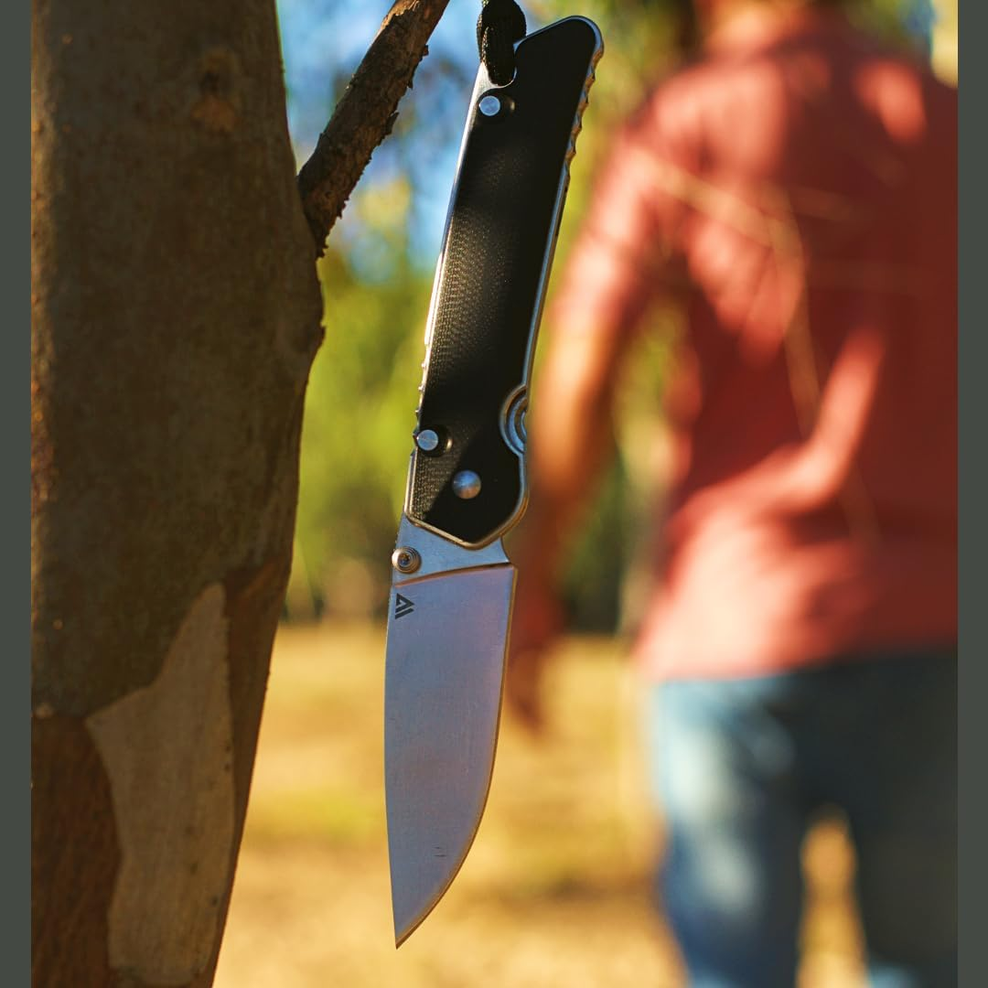 Wilora D2 Steel Folding Knife with Paracord Lanyard & Sheath - Ideal EDC Pocket Knife for Men image number 6