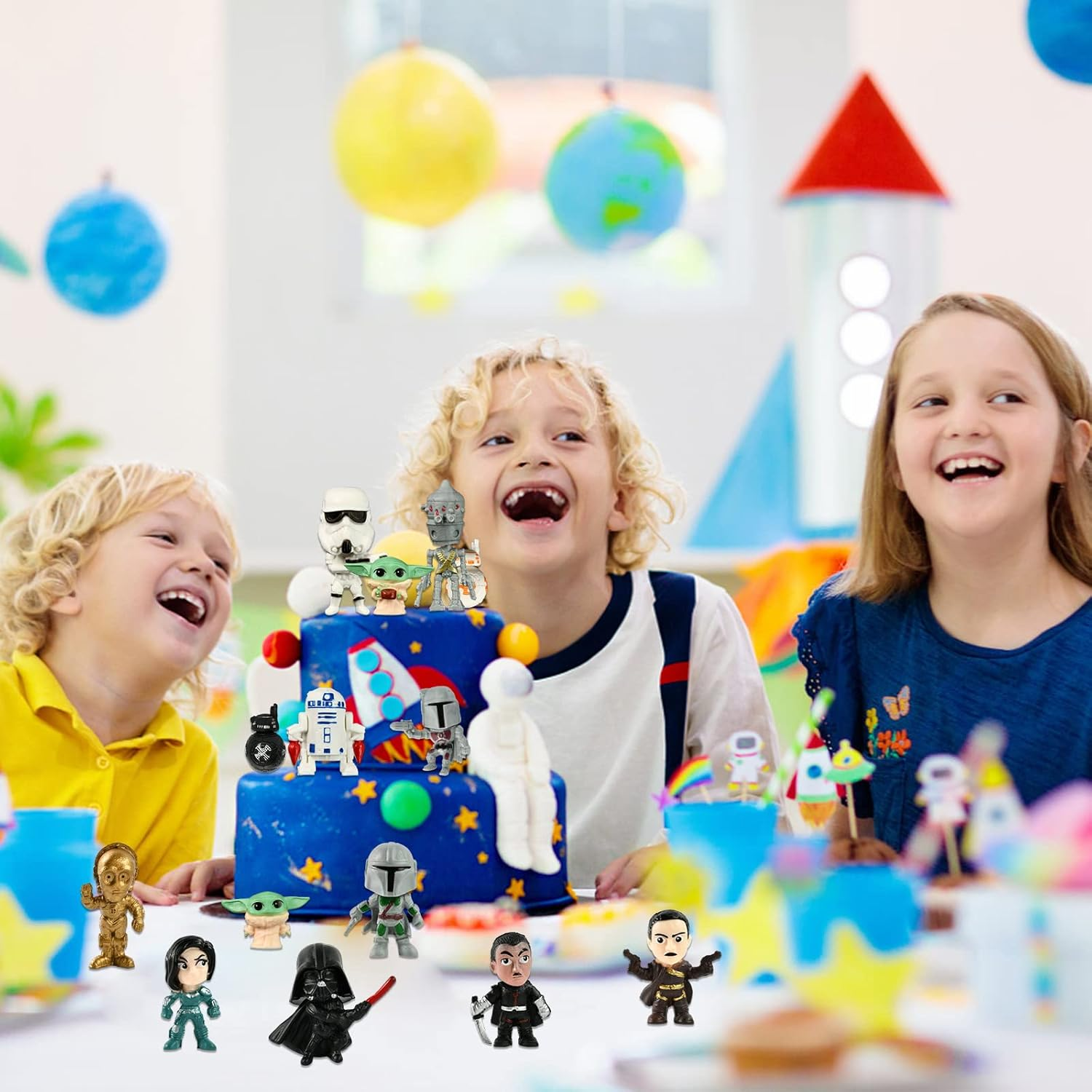 Figures, Pack of 14 Children'S Birthday Cake Decorations, Cake Decoration Birthday Boy, Cake Decoration, Birthday Cake Topper, Party Supplies for Boys Birthday Decorations (14 Pieces) image number 6