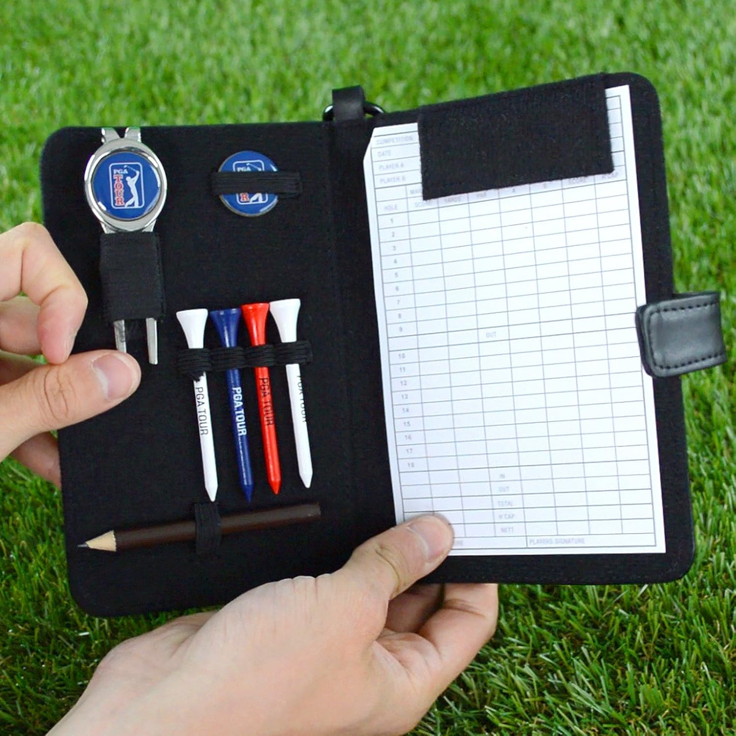 PGA Tour Golf Leather Organiser - Black image number 6