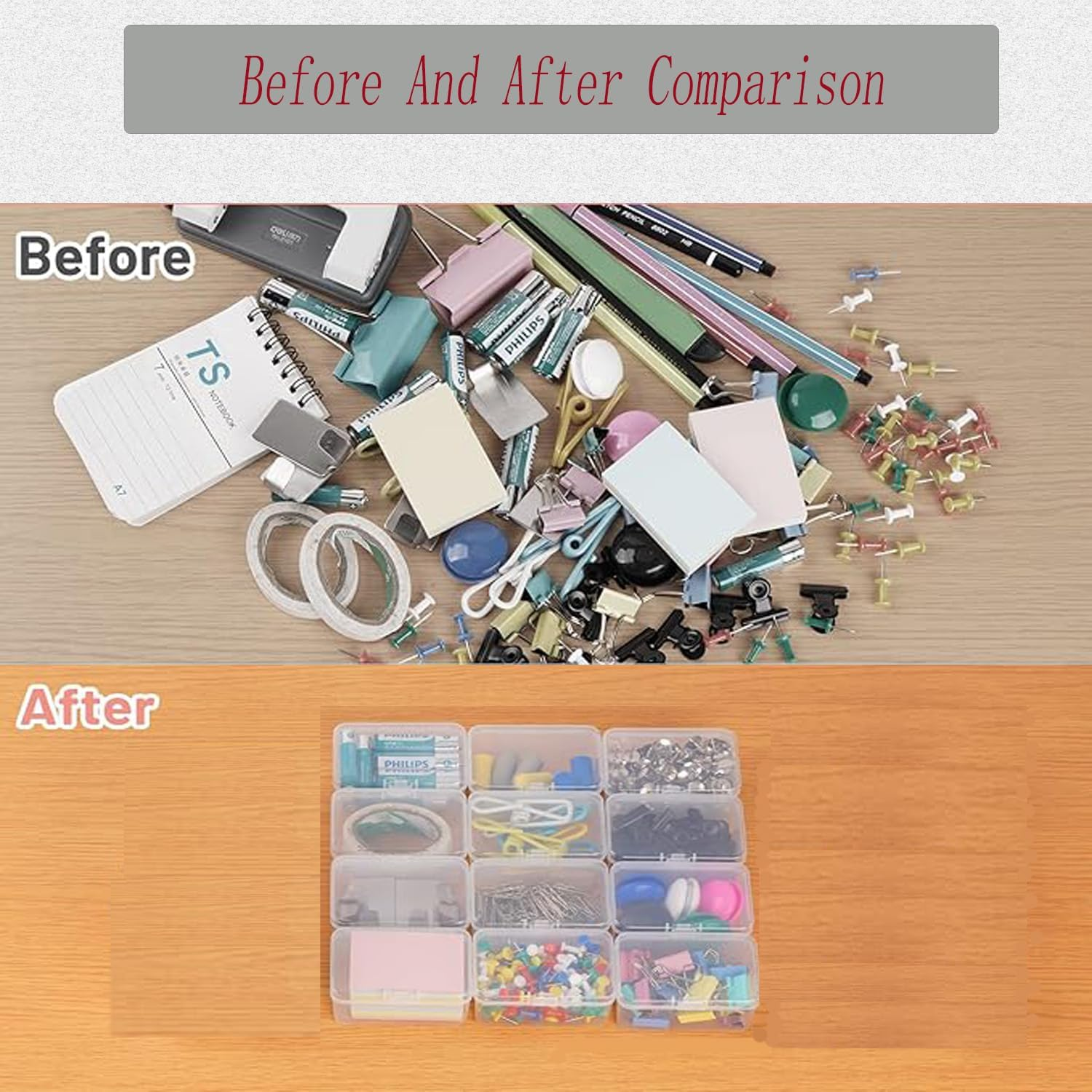 6Pcs Small Plastic Containers with Hinged Lid, Clear Beads Storage Containers, Craft Storage Box, Soap Travel Storage Cases, Organizer Containers for Small Items Jewelry Hardware Accessories image number 6